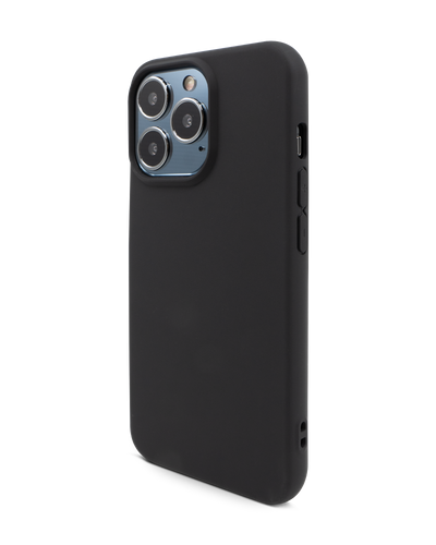 Schwarze Silikon Handyhülle für iPhone 13 Pro