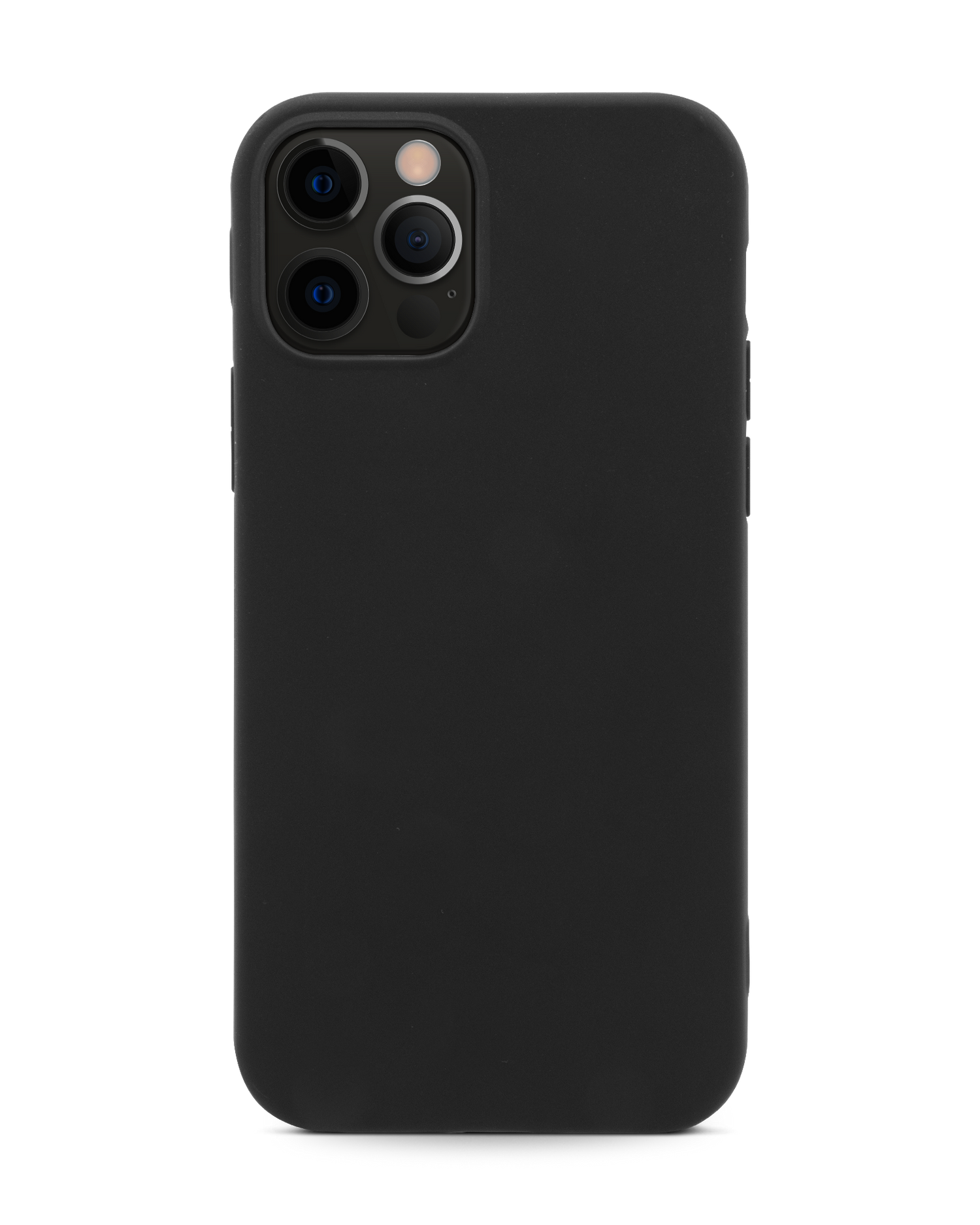 Schwarze Silikon Handyhülle für iPhone 12 & iPhone 12 Pro: Frontansicht