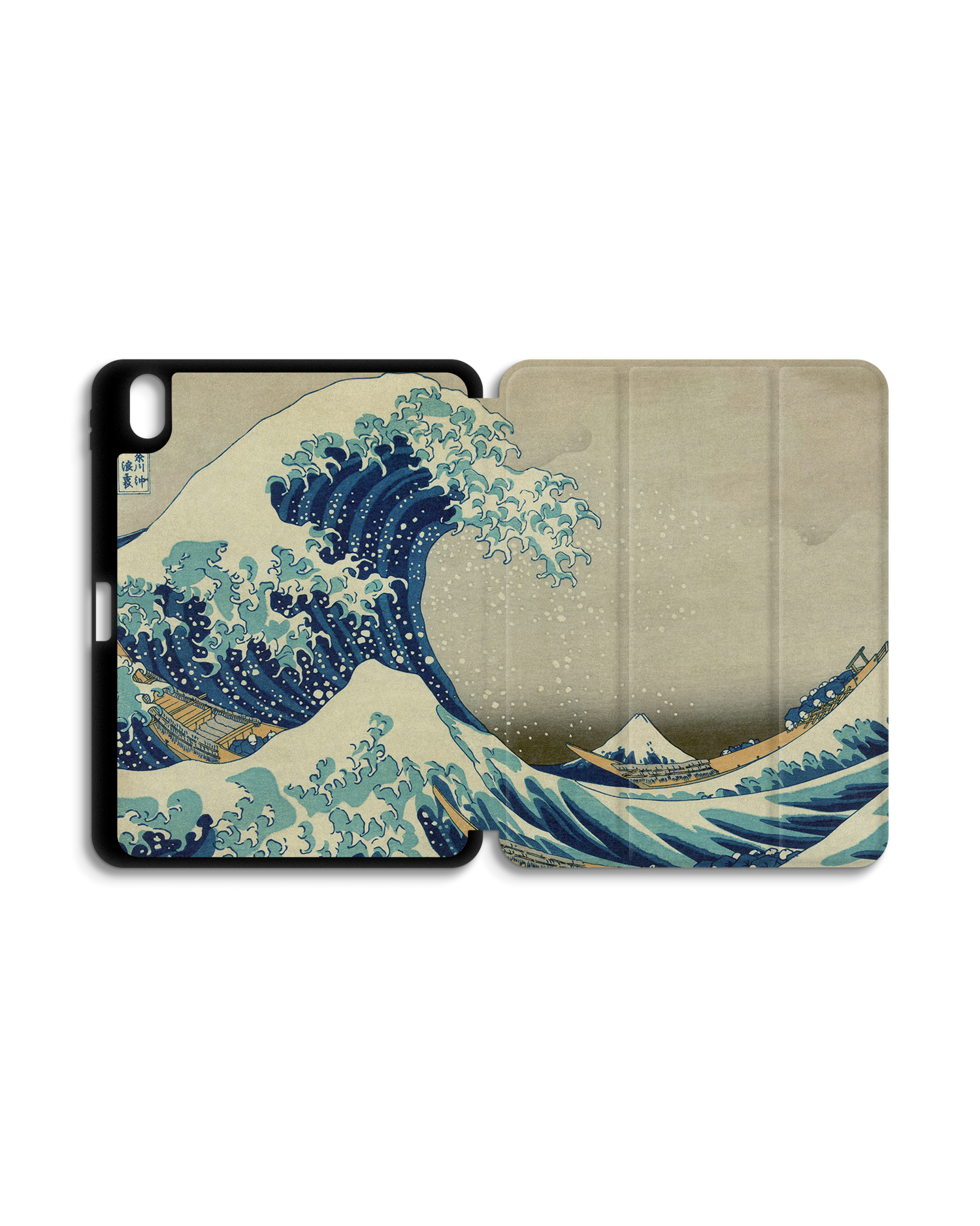 Great Wave Off Kanagawa By Hokusai iPad Hülle mit Stifthalter für Apple iPad (10. Generation): Geöffnet Außenansicht