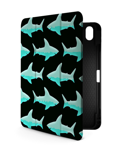 Neon Sharks iPad Hülle mit Stifthalter für Apple iPad (10. Generation)