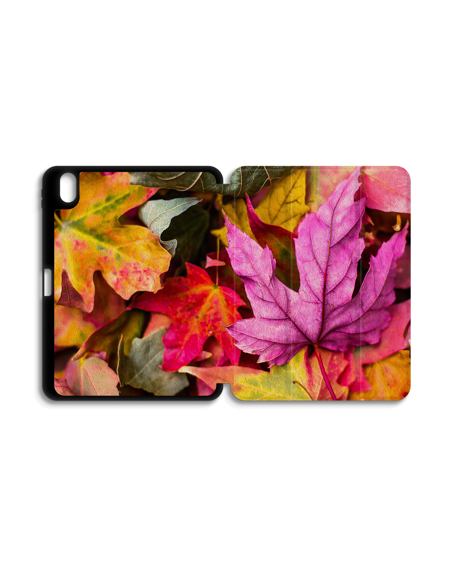 Autumn Leaves iPad Hülle mit Stifthalter für Apple iPad (10. Generation): Geöffnet Außenansicht