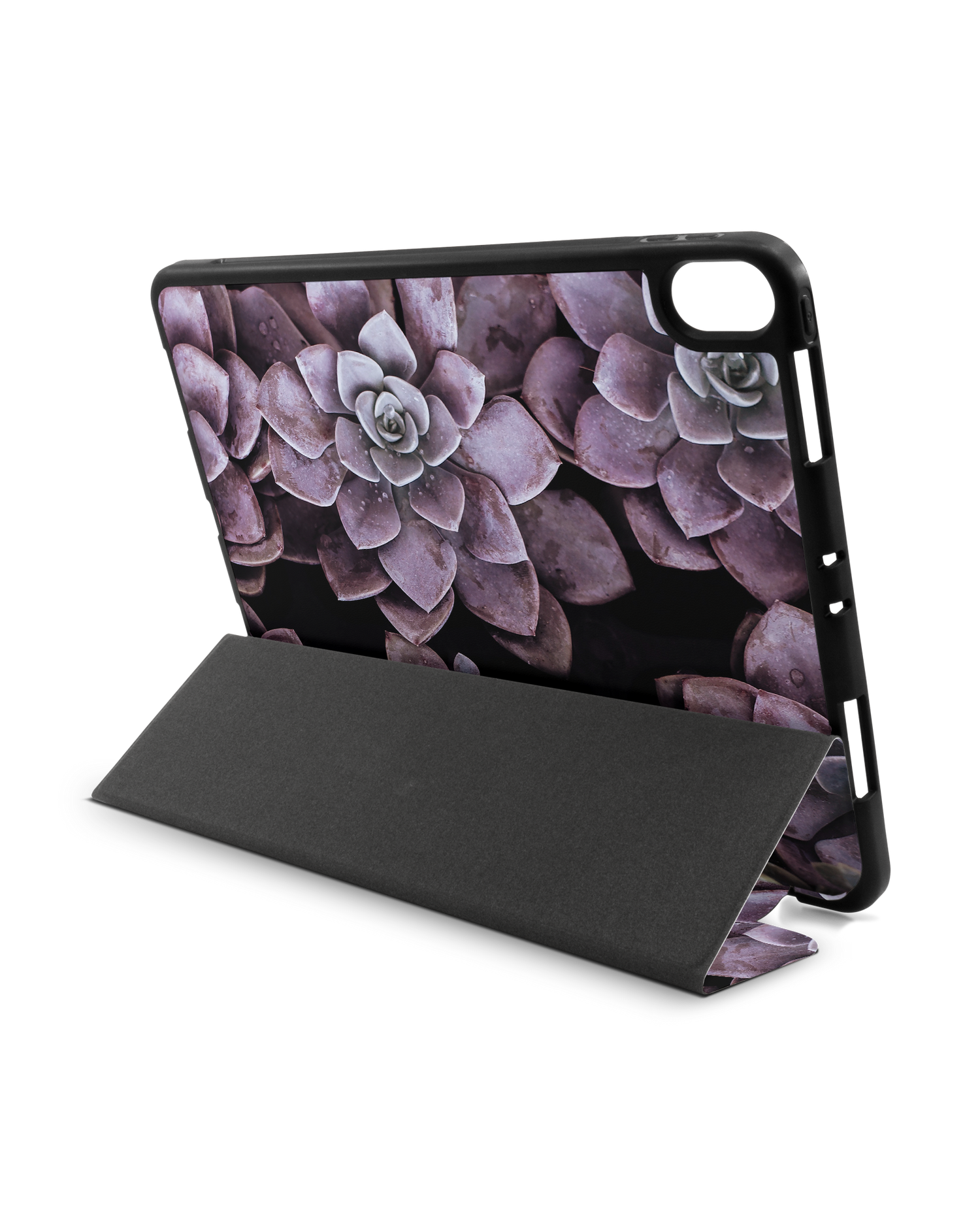 Purple Succulents iPad Hülle mit Stifthalter Apple iPad Pro 11'' (2018): Aufgestellt im Querformat von hinten