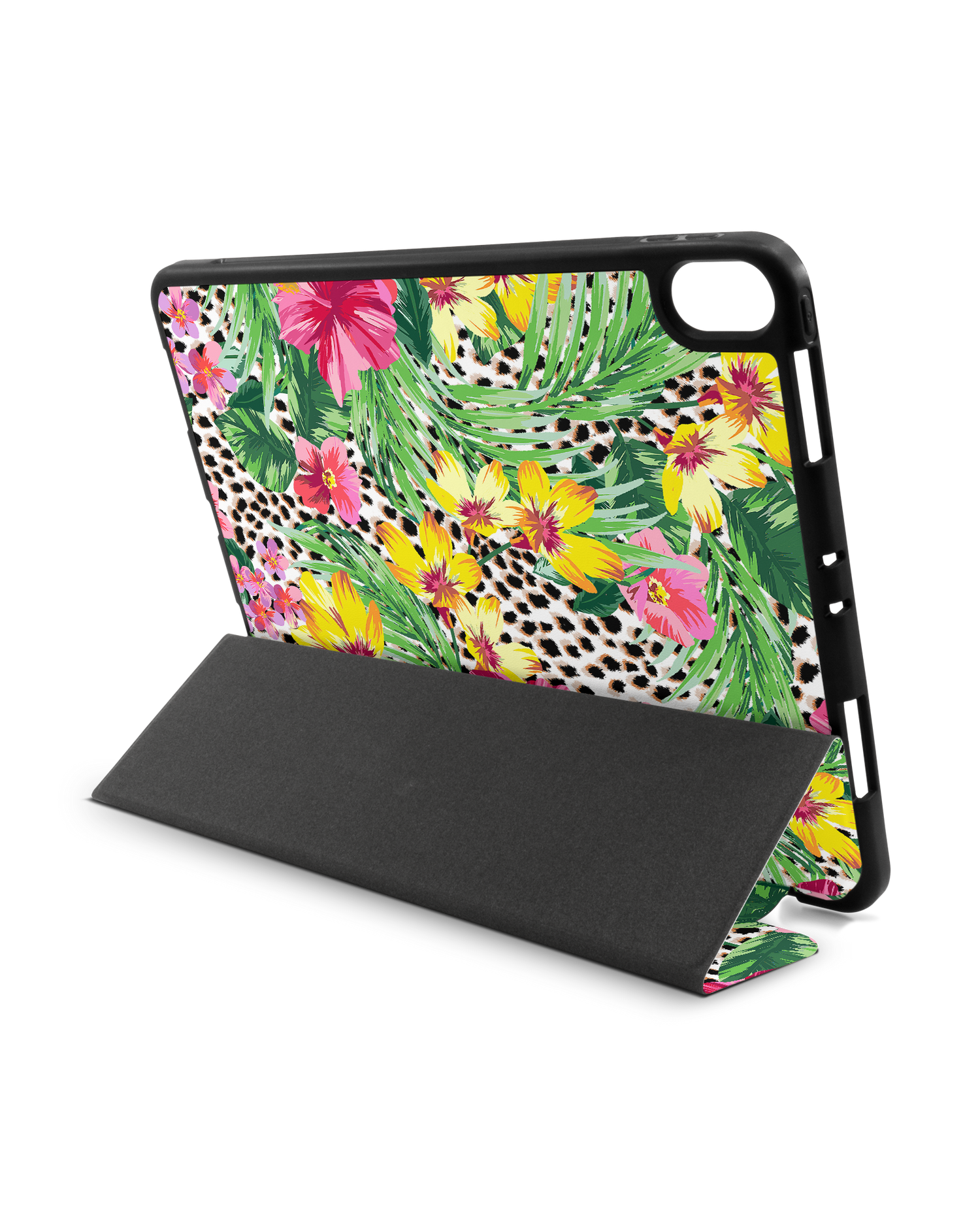 Tropical Cheetah iPad Hülle mit Stifthalter Apple iPad Pro 11'' (2018): Aufgestellt im Querformat von hinten