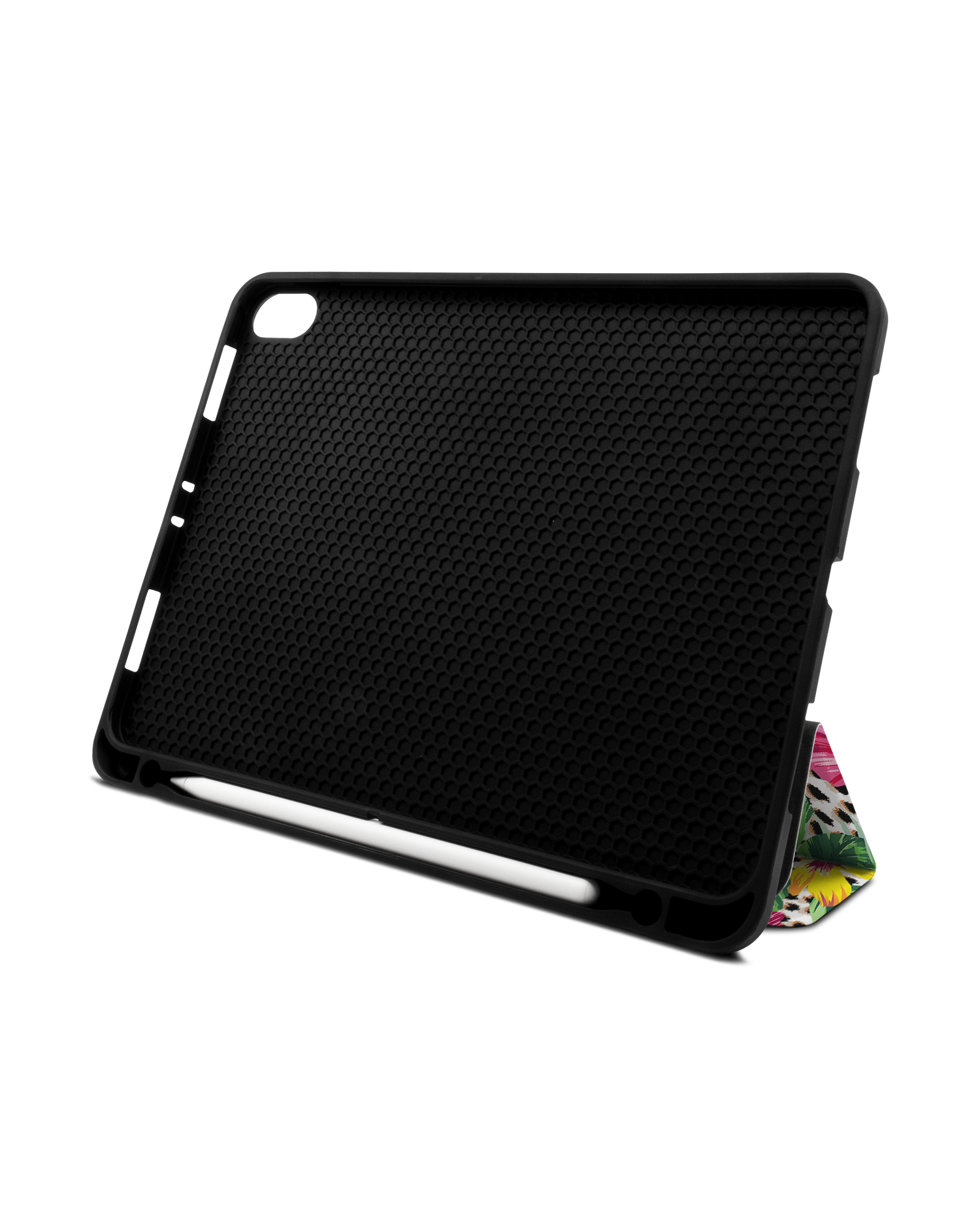 Tropical Cheetah iPad Hülle mit Stifthalter Apple iPad Pro 11'' (2018): Aufgestellt im Querformat von vorne