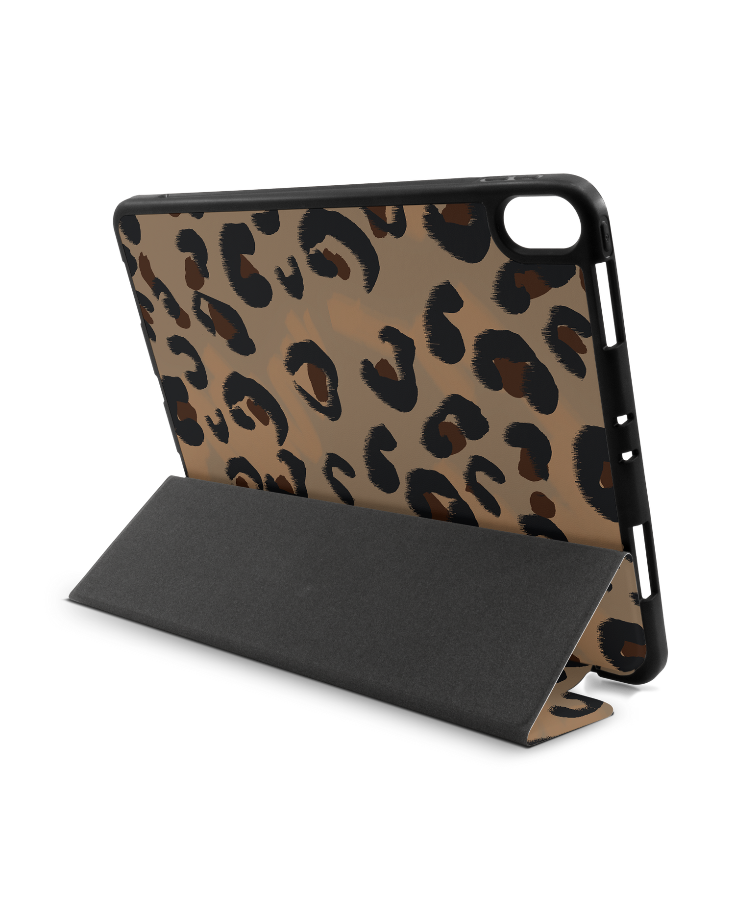 Leopard Repeat iPad Hülle mit Stifthalter Apple iPad Pro 11'' (2018): Aufgestellt im Querformat von hinten