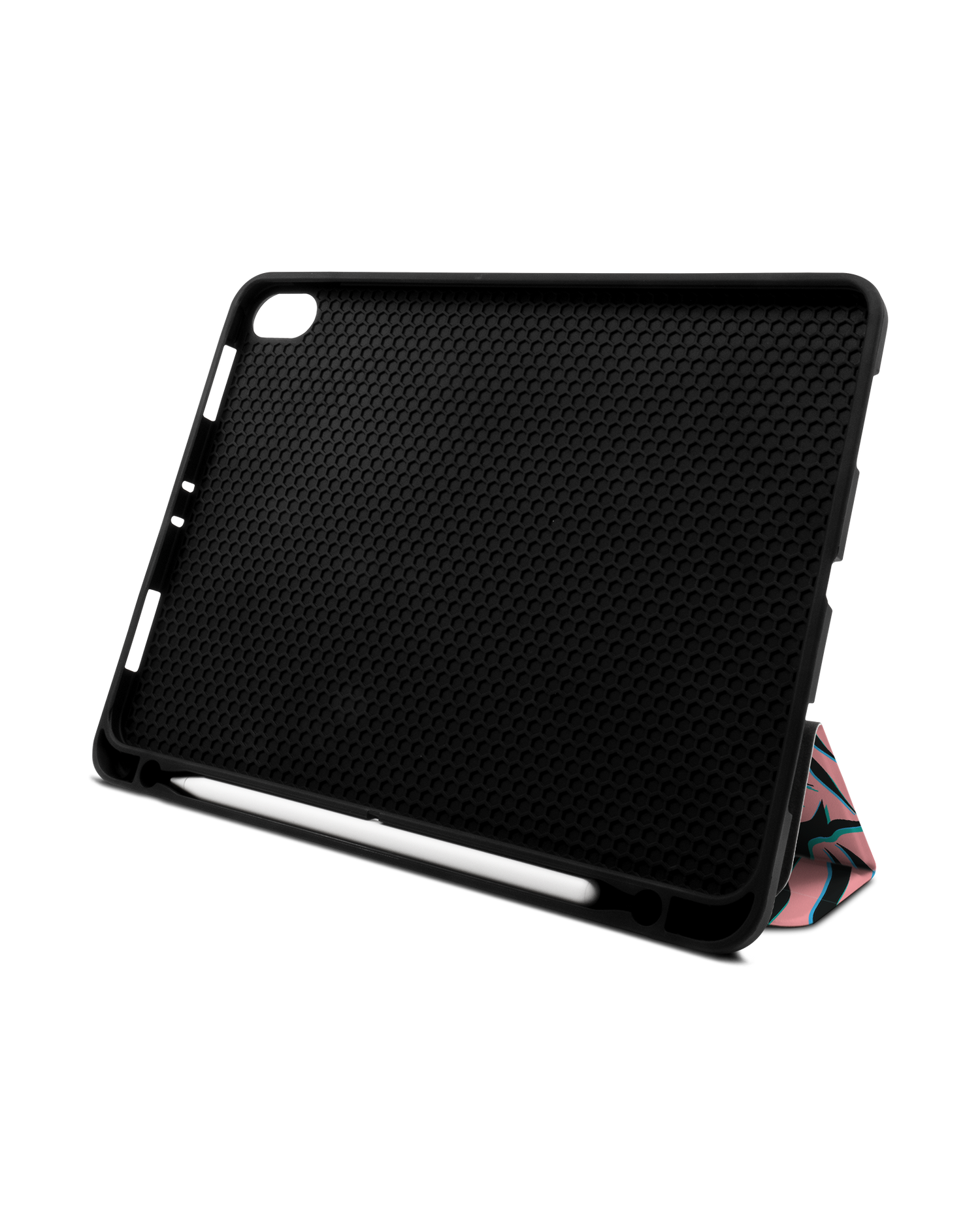 Pink Zebra iPad Hülle mit Stifthalter Apple iPad Pro 11'' (2018): Aufgestellt im Querformat von vorne