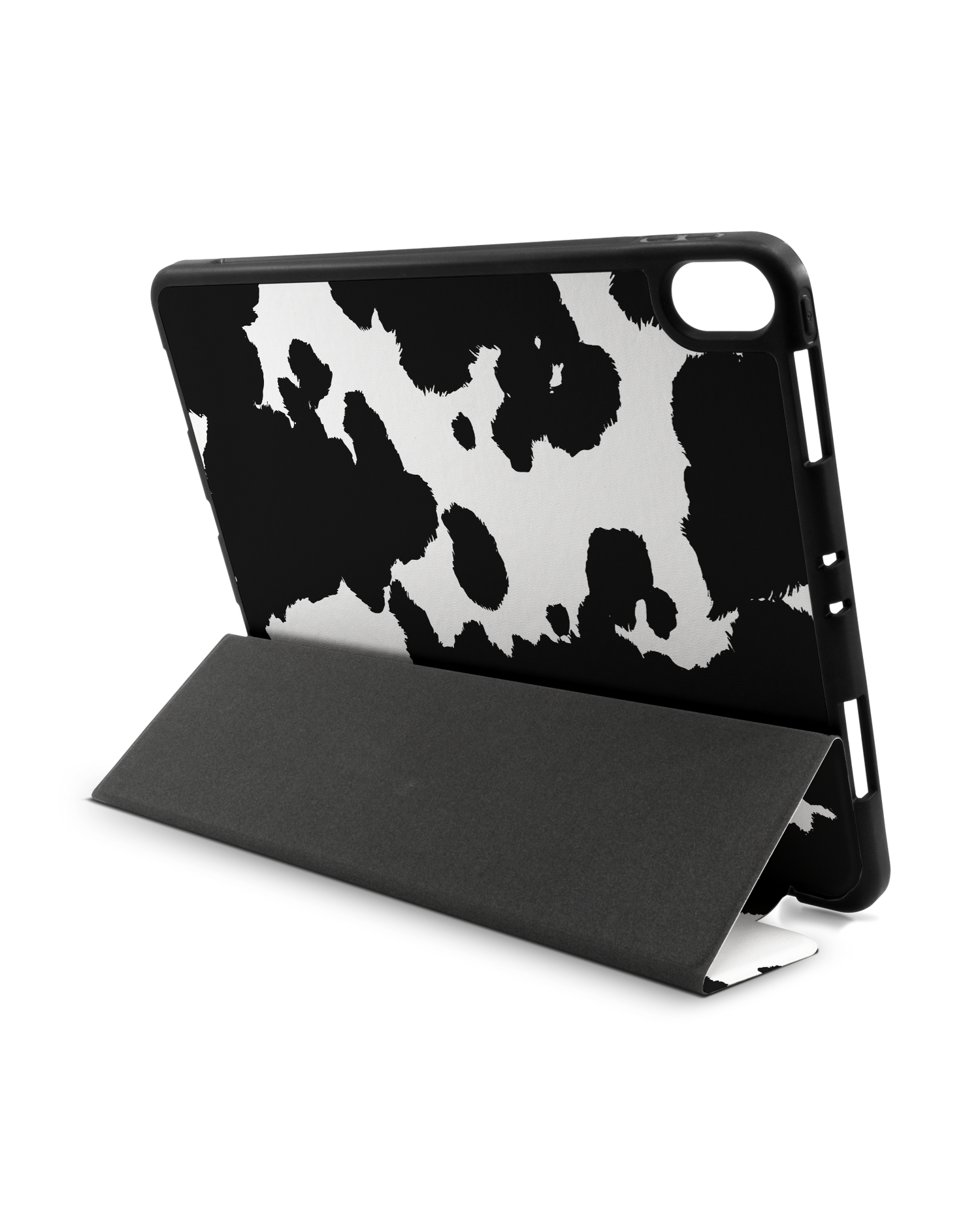 Cow Print iPad Hülle mit Stifthalter Apple iPad Pro 11'' (2018): Aufgestellt im Querformat von hinten