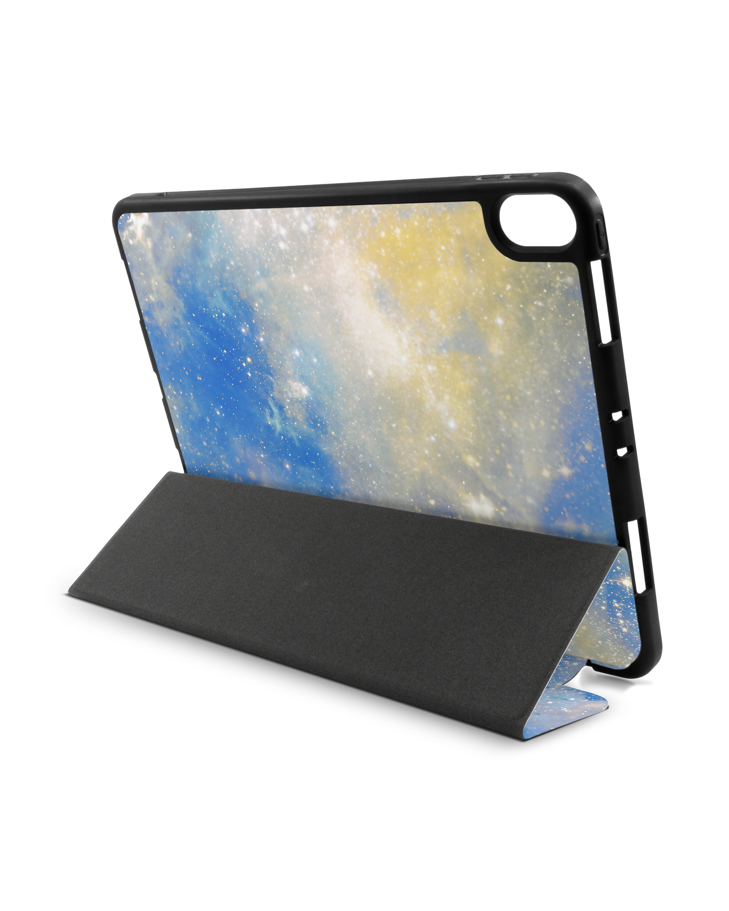 Spaced Out iPad Hülle mit Stifthalter Apple iPad Pro 11'' (2018): Aufgestellt im Querformat von hinten