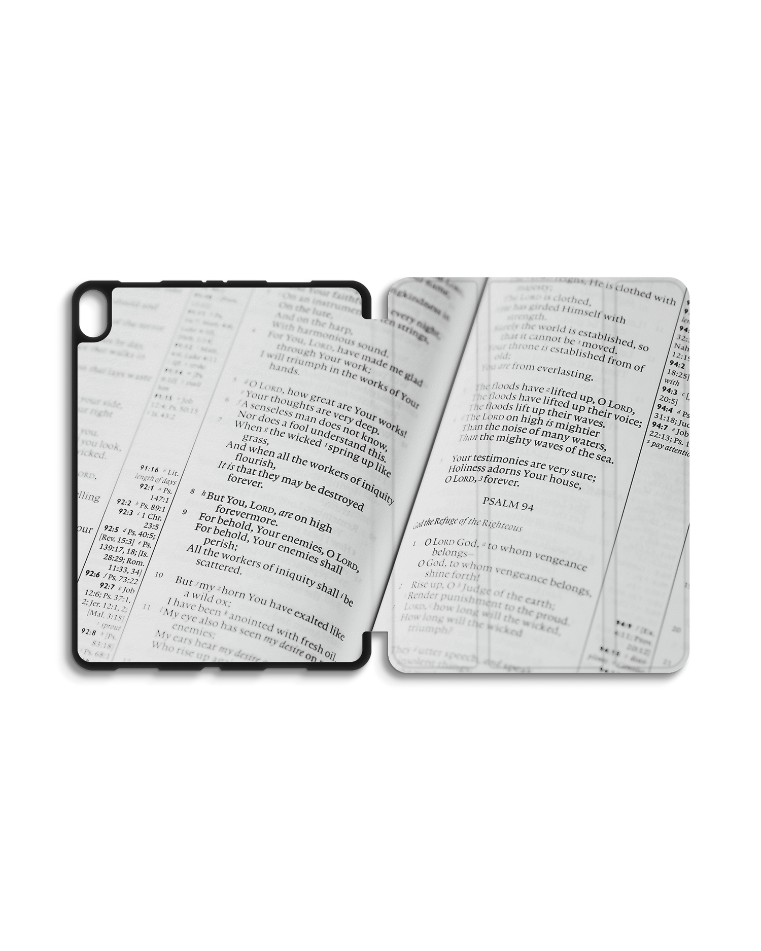Bible Verse iPad Hülle mit Stifthalter Apple iPad Pro 11'' (2018): Geöffnet Außenansicht