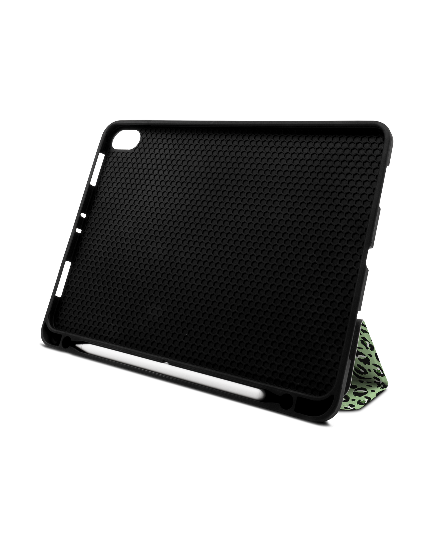 Mint Leopard iPad Hülle mit Stifthalter Apple iPad Pro 11'' (2018): Aufgestellt im Querformat von vorne