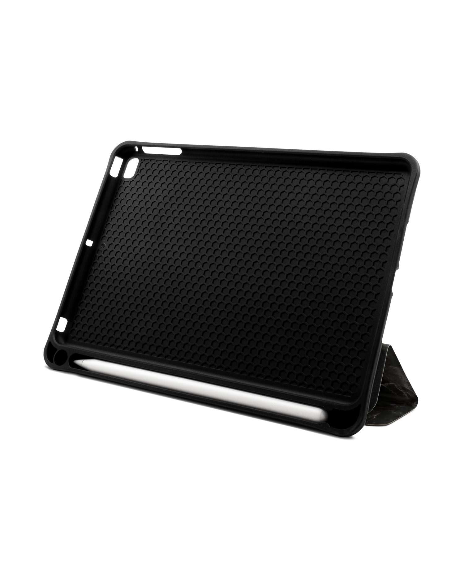 Midnight Marble iPad Hülle mit Stifthalter Apple iPad mini 5 (2019): Aufgestellt im Querformat von vorne
