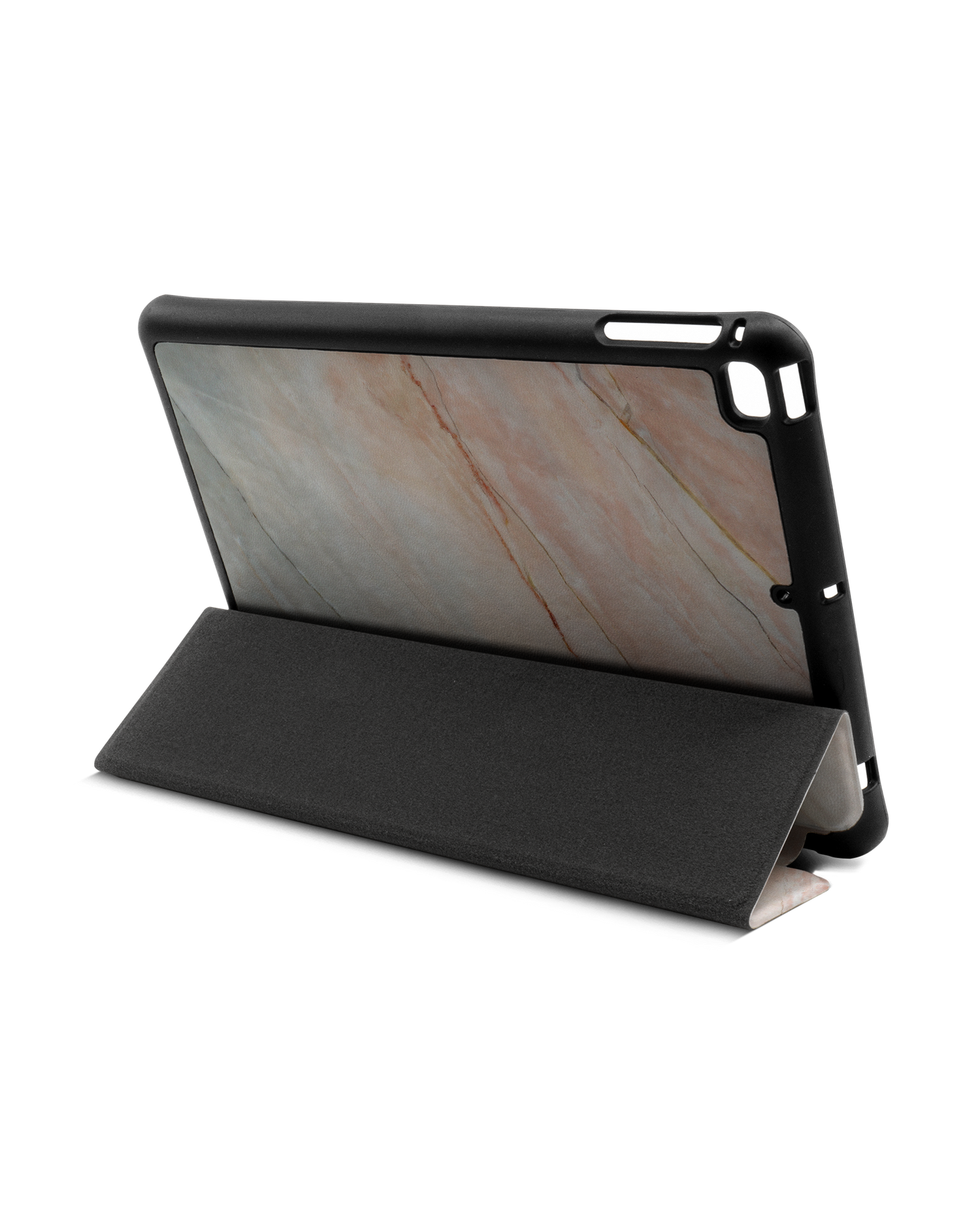 Mother of Pearl Marble iPad Hülle mit Stifthalter Apple iPad mini 5 (2019): Aufgestellt im Querformat von hinten