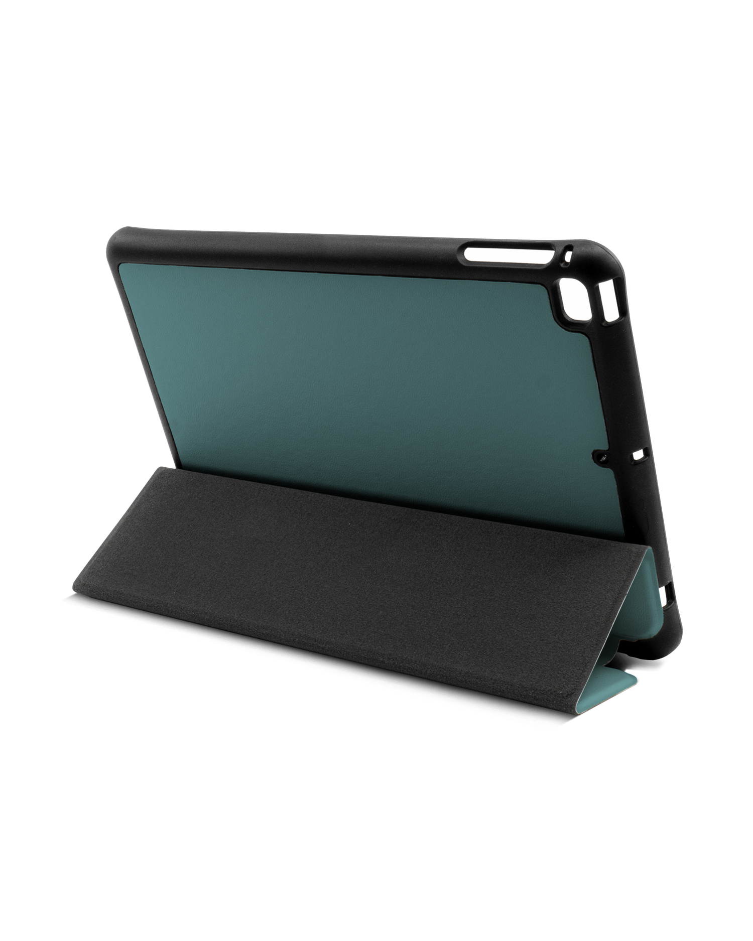 TURQUOISE iPad Hülle mit Stifthalter Apple iPad mini 5 (2019): Aufgestellt im Querformat von hinten