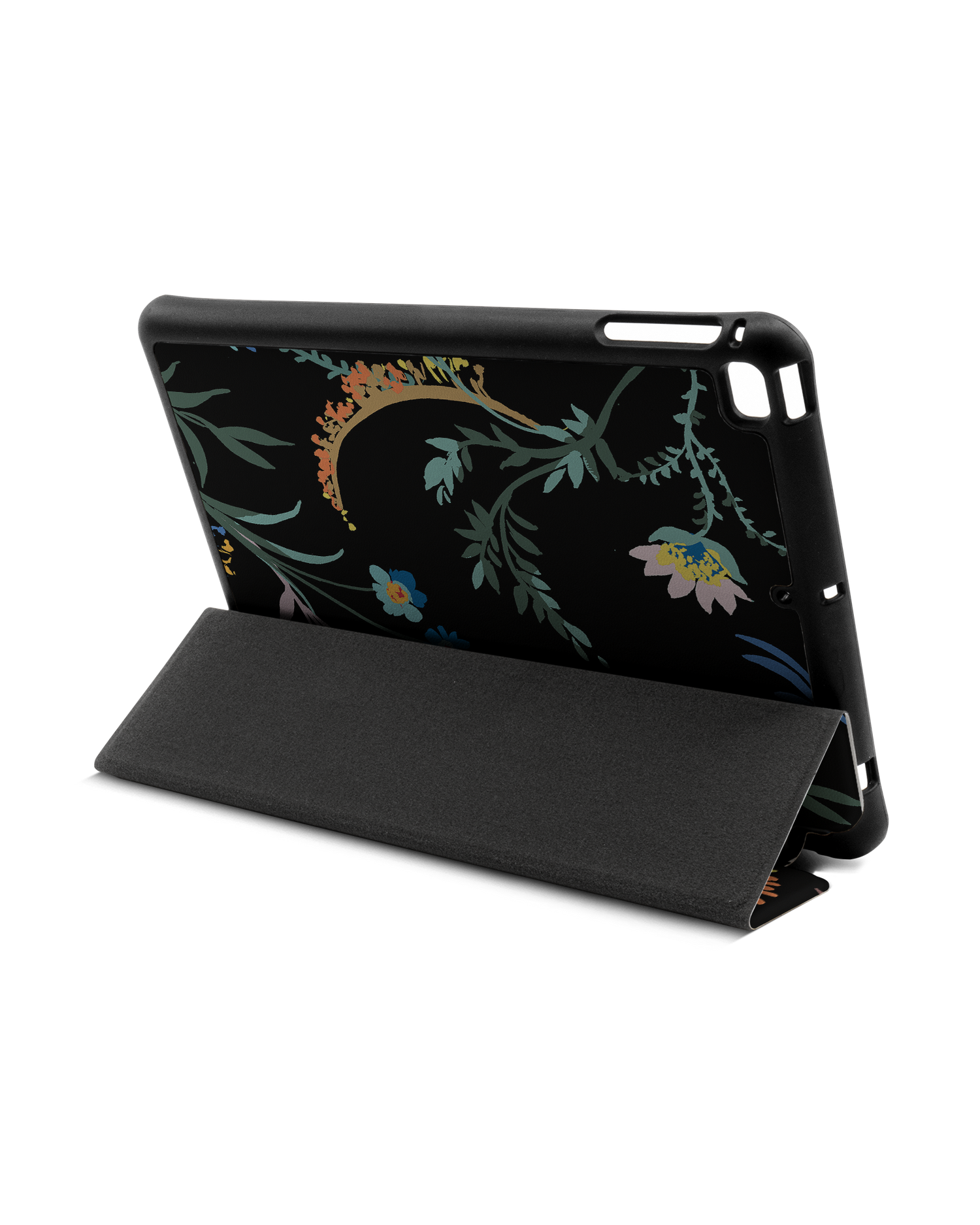 Woodland Spring Floral iPad Hülle mit Stifthalter Apple iPad mini 5 (2019): Aufgestellt im Querformat von hinten