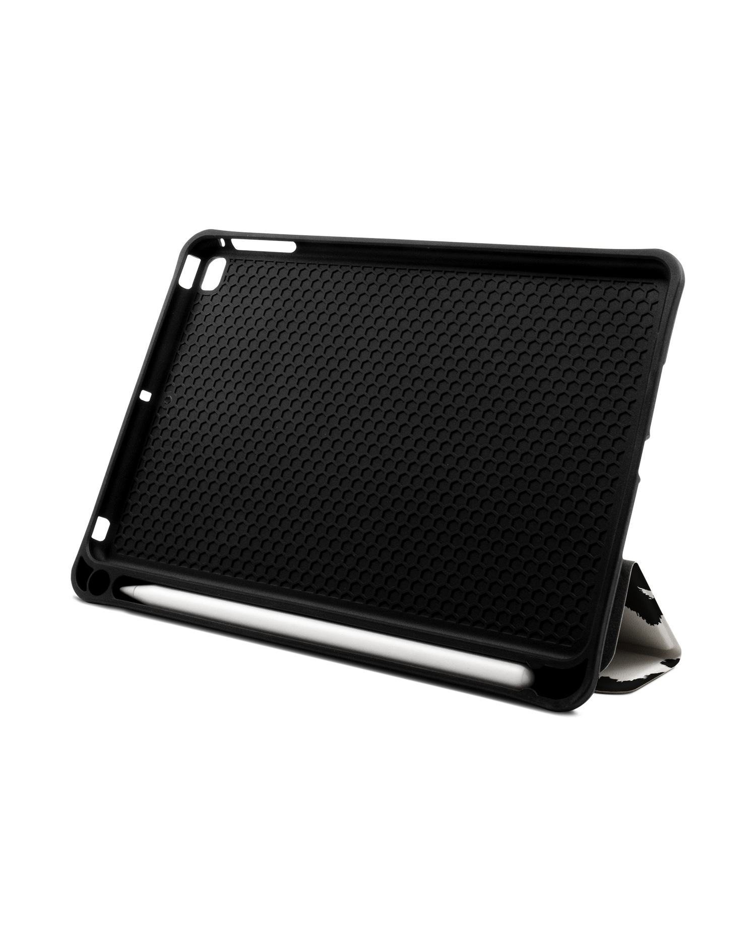 Cow Print iPad Hülle mit Stifthalter Apple iPad mini 5 (2019): Aufgestellt im Querformat von vorne
