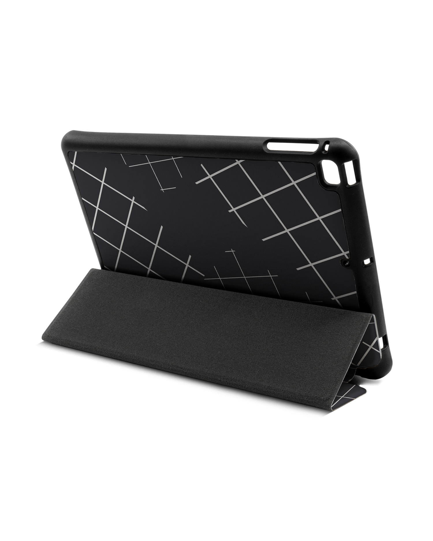 Grids iPad Hülle mit Stifthalter Apple iPad mini 5 (2019): Aufgestellt im Querformat von hinten