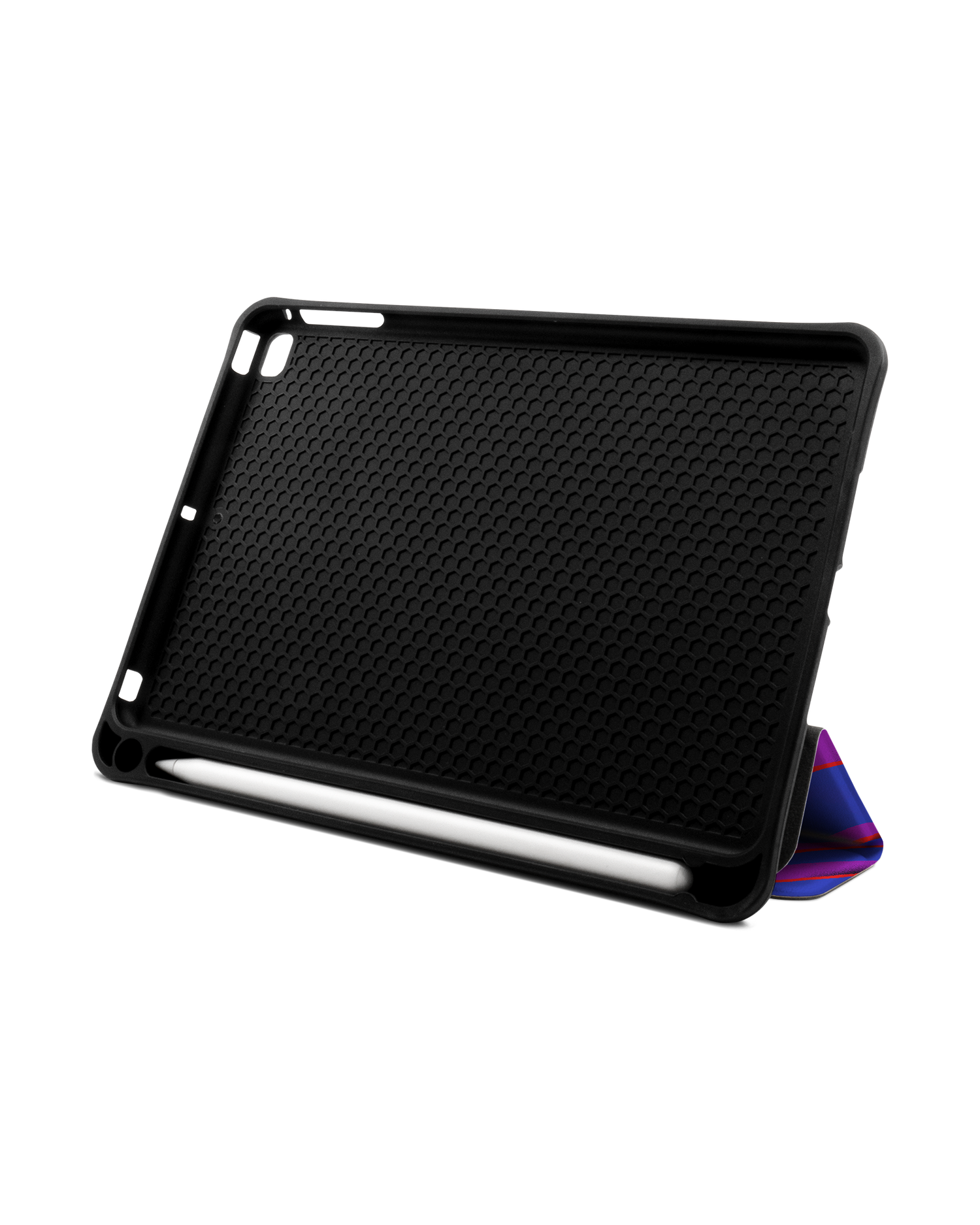 Electric Ocean 2 iPad Hülle mit Stifthalter Apple iPad mini 5 (2019): Aufgestellt im Querformat von vorne
