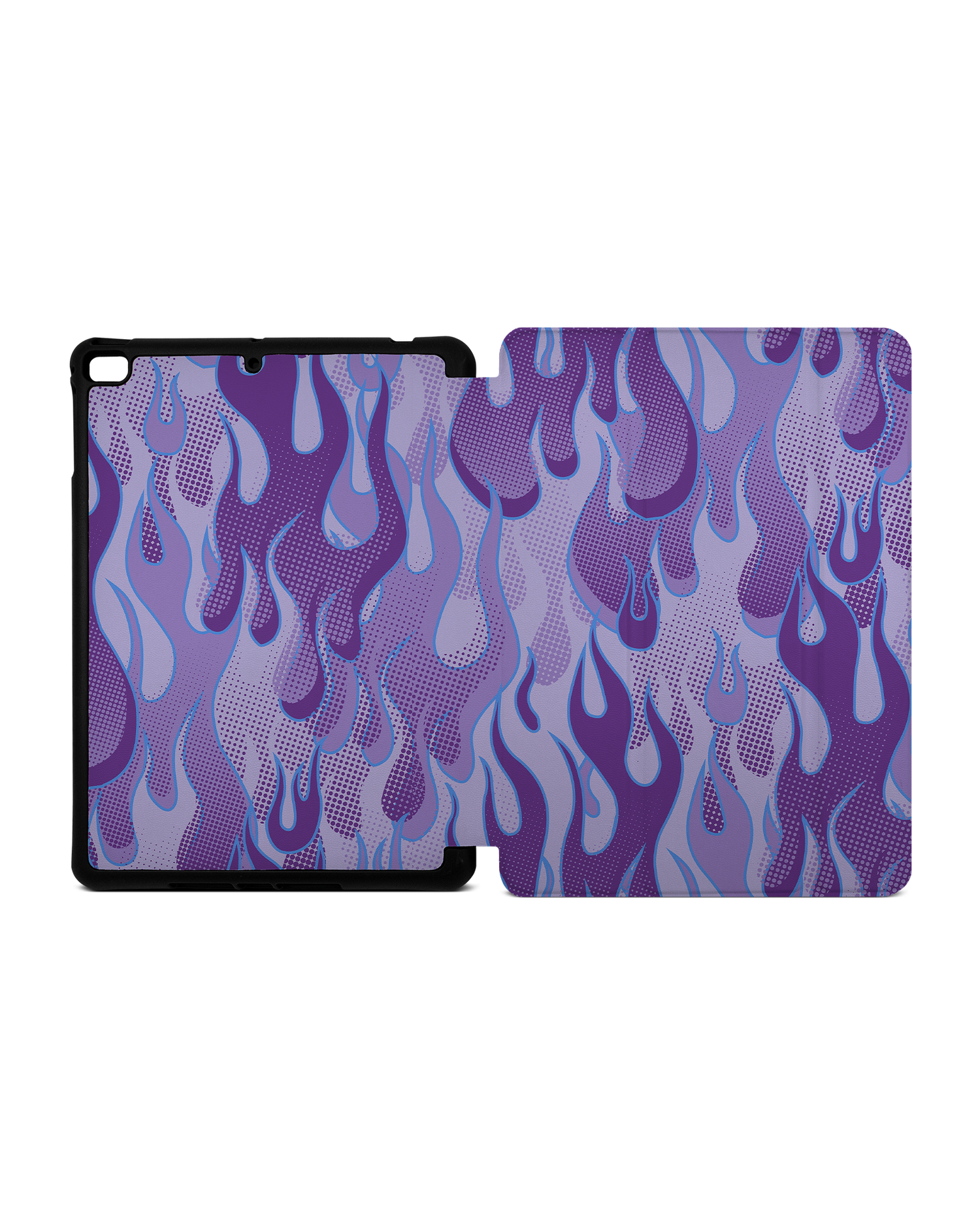 Purple Flames iPad Hülle mit Stifthalter Apple iPad mini 5 (2019): Geöffnet Außenansicht