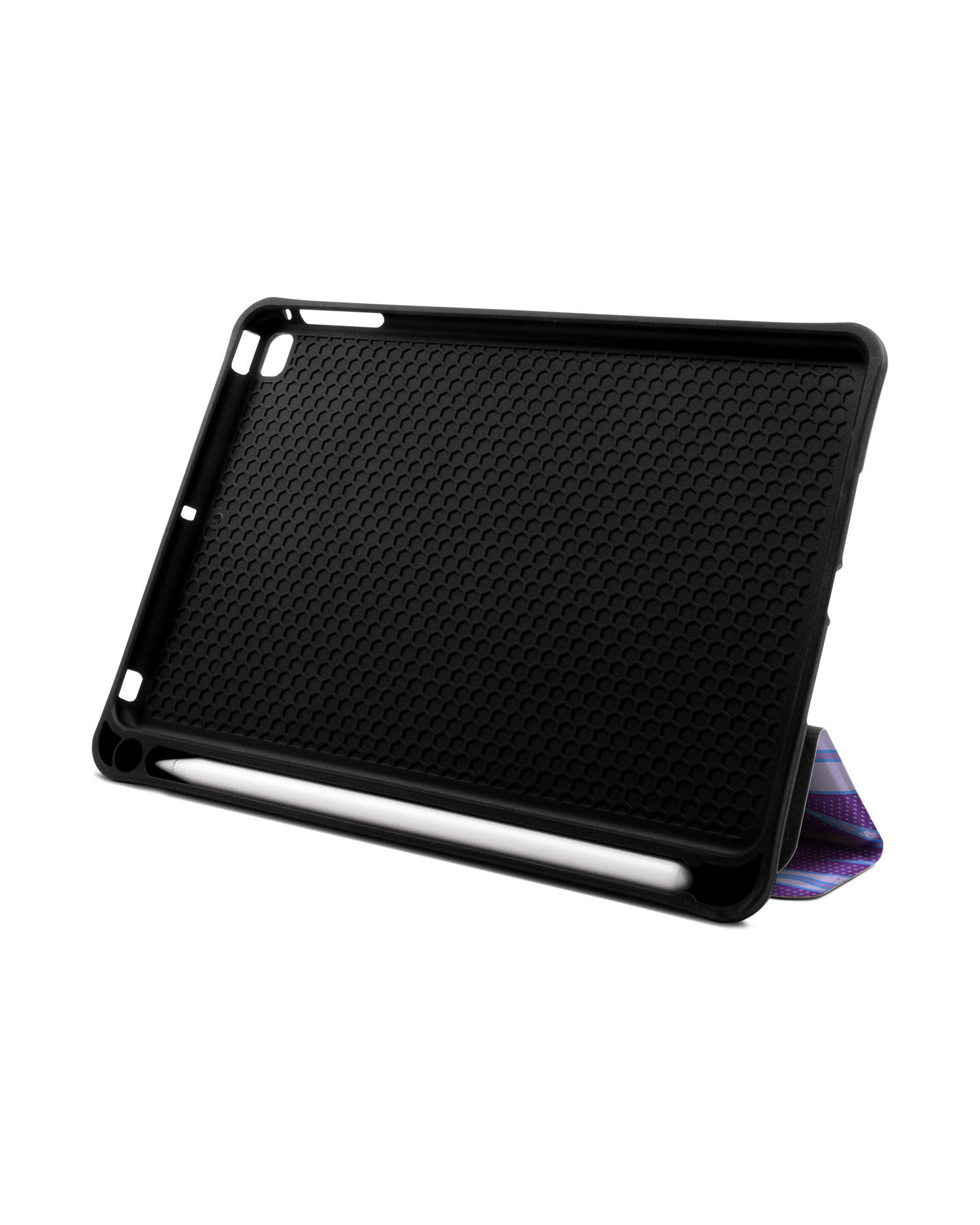 Purple Flames iPad Hülle mit Stifthalter Apple iPad mini 5 (2019): Aufgestellt im Querformat von vorne