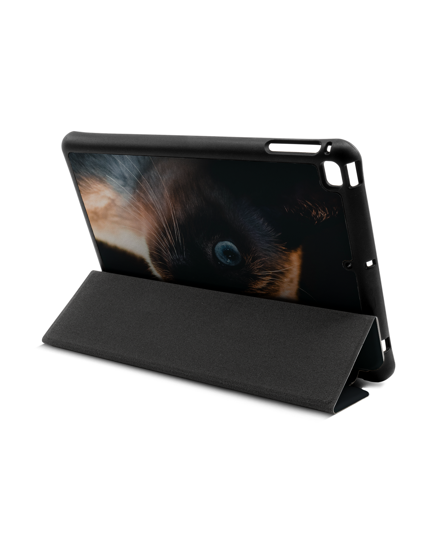Siamese Cat iPad Hülle mit Stifthalter Apple iPad mini 5 (2019): Aufgestellt im Querformat von hinten