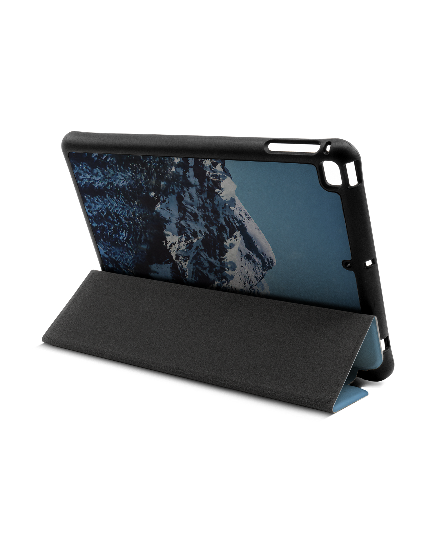 Winter Landscape iPad Hülle mit Stifthalter Apple iPad mini 5 (2019): Aufgestellt im Querformat von hinten