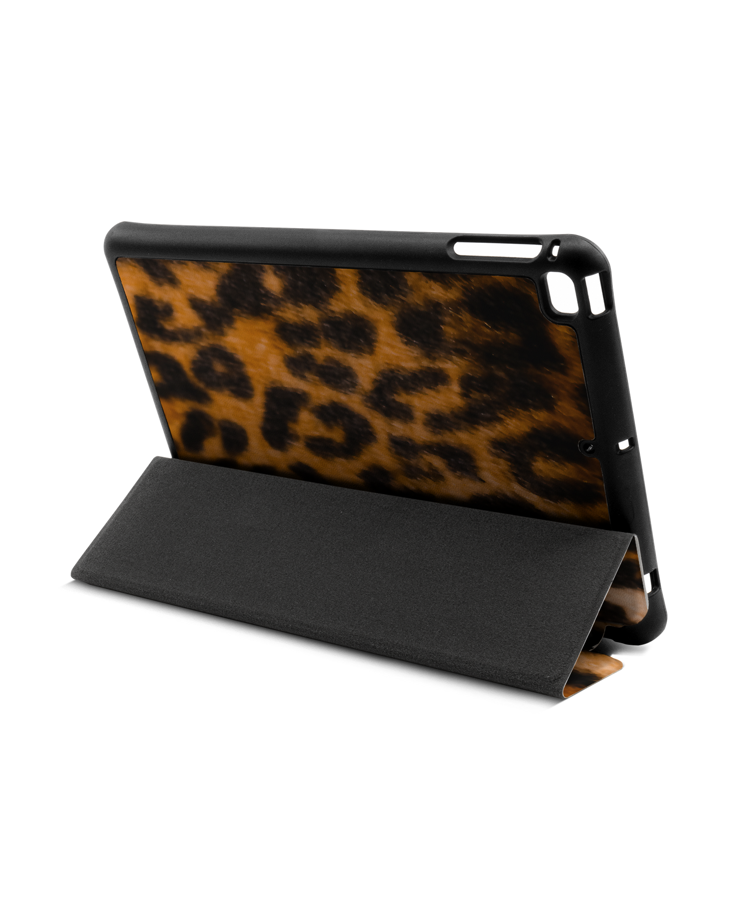 Leopard Pattern iPad Hülle mit Stifthalter Apple iPad mini 5 (2019): Aufgestellt im Querformat von hinten