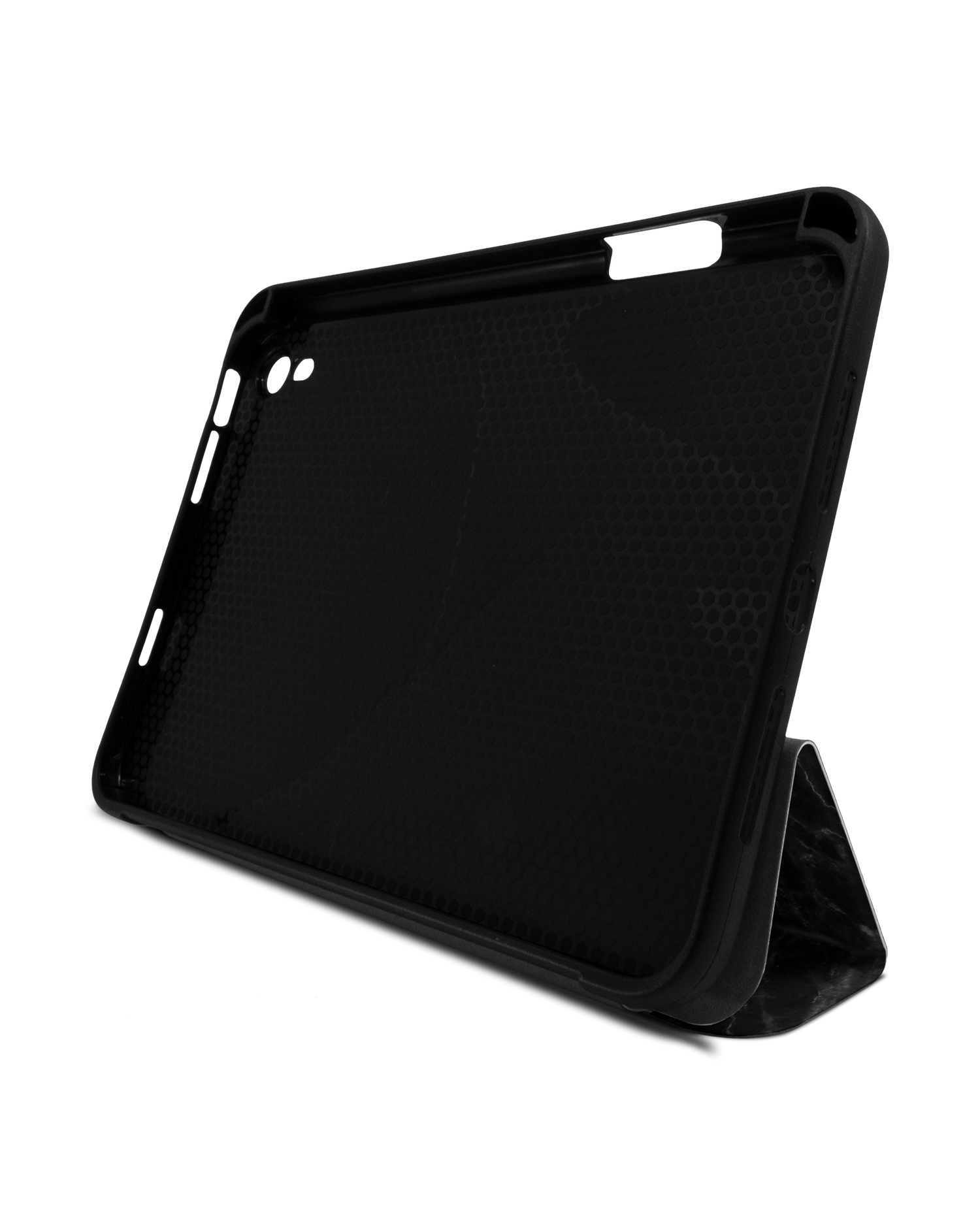Midnight Marble iPad Hülle mit Stifthalter Apple iPad mini 6 (2021): Aufgestellt im Querformat von vorne
