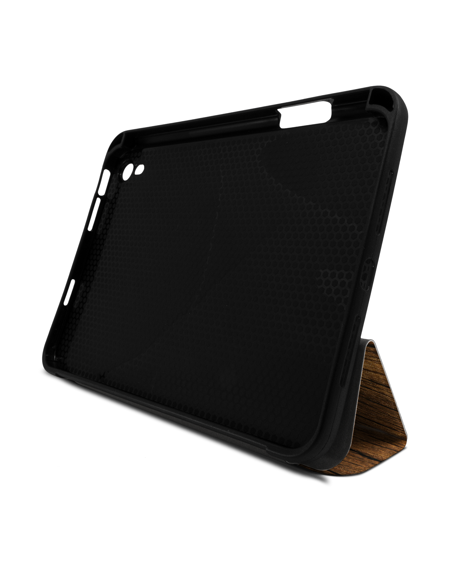 Wood iPad Hülle mit Stifthalter Apple iPad mini 6 (2021): Aufgestellt im Querformat von vorne