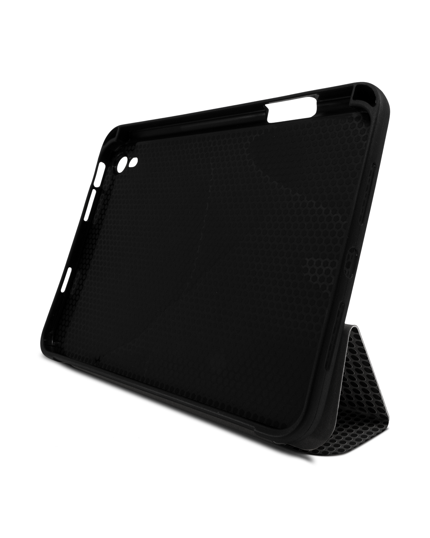 Carbon II iPad Hülle mit Stifthalter Apple iPad mini 6 (2021): Aufgestellt im Querformat von vorne