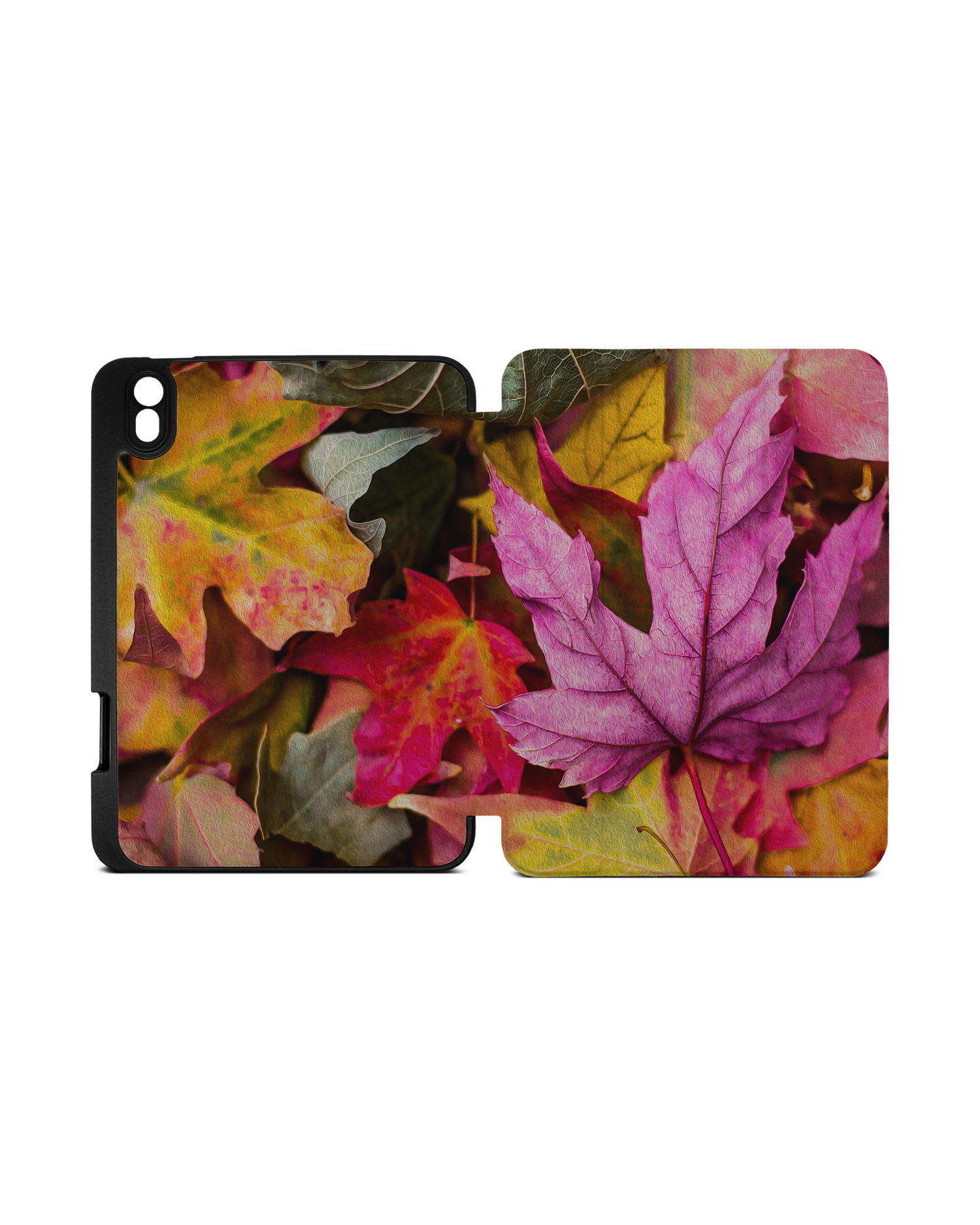 Autumn Leaves iPad Hülle mit Stifthalter Apple iPad mini 6 (2021): Geöffnet Außenansicht