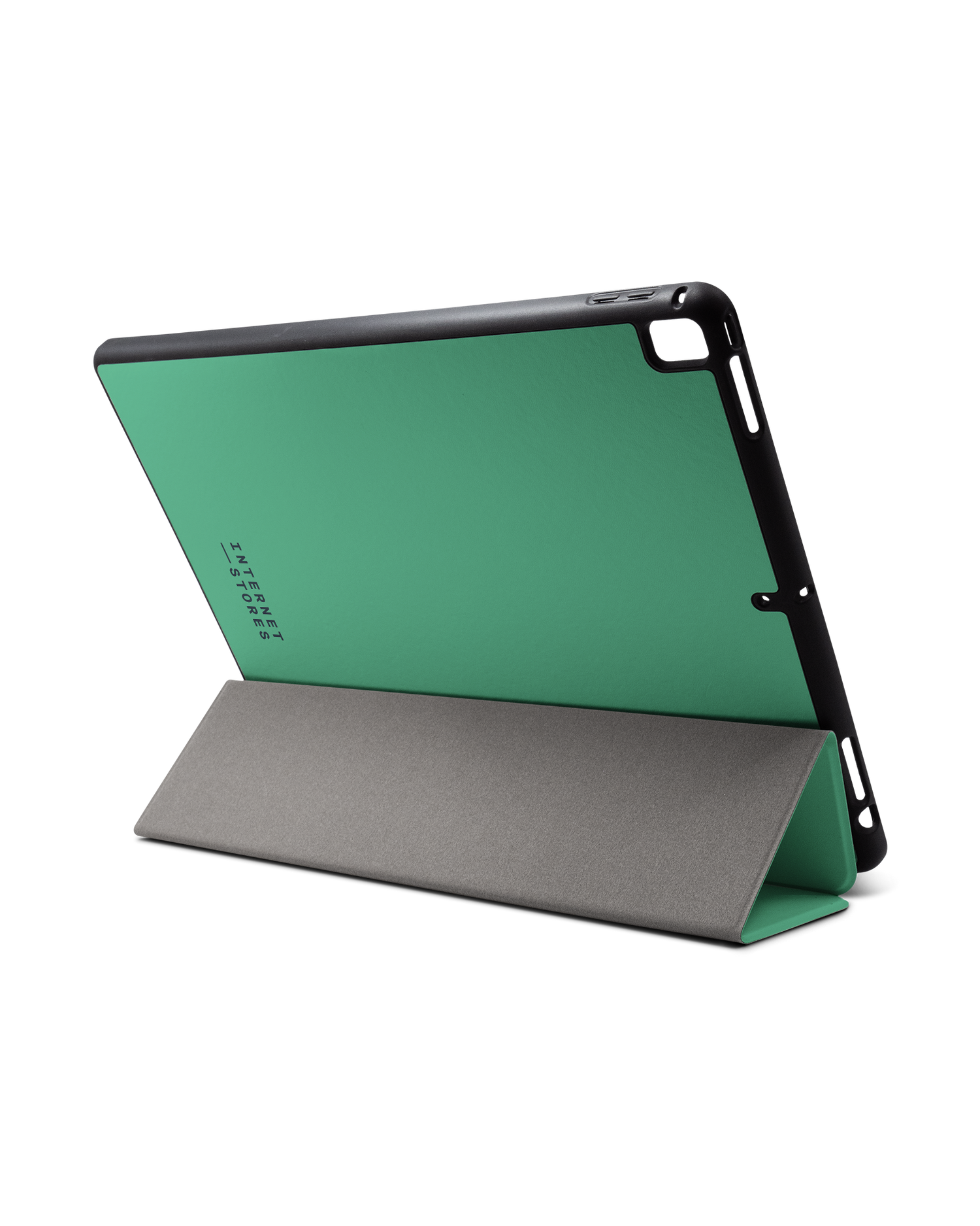 ISG Neon Green iPad Hülle mit Stifthalter für Apple iPad Pro 2 12.9'' (2017): Aufgestellt im Querformat von hinten