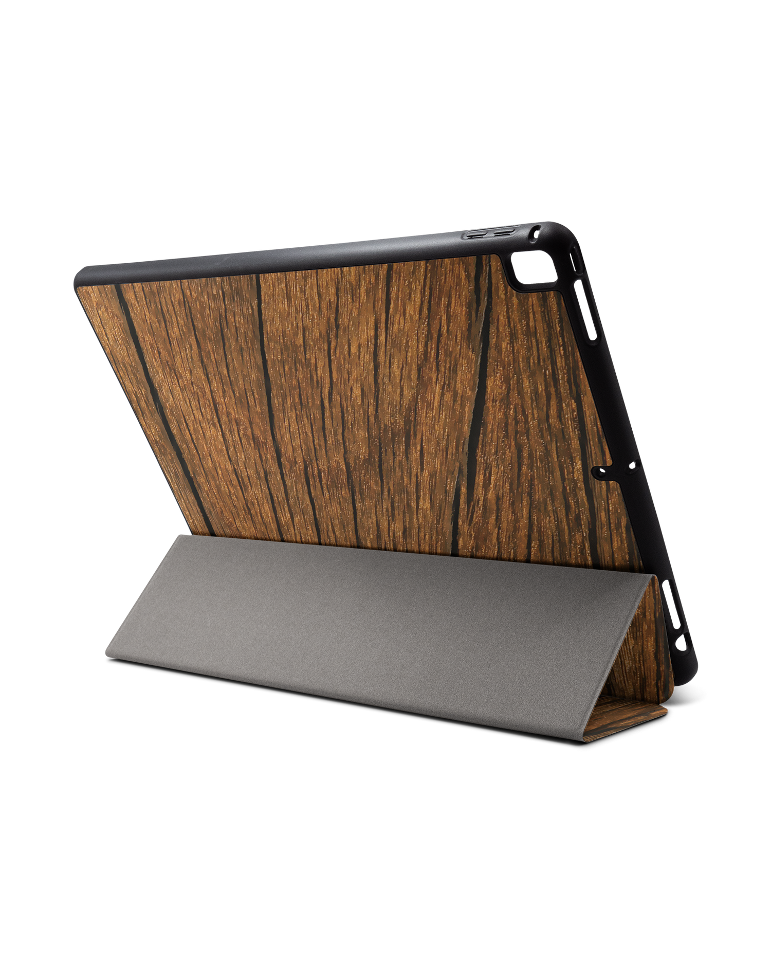 Wood iPad Hülle mit Stifthalter für Apple iPad Pro 2 12.9'' (2017): Aufgestellt im Querformat von hinten