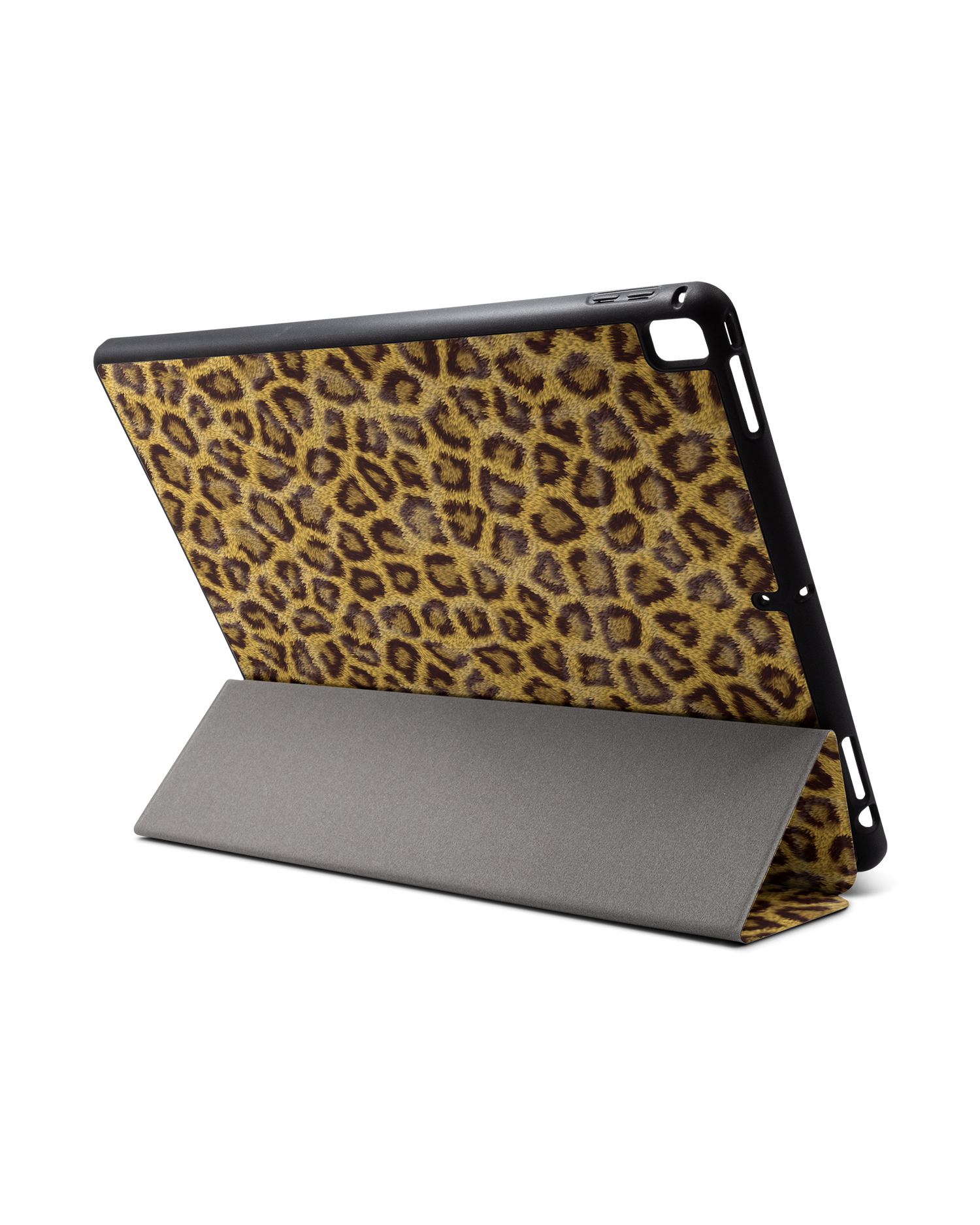 Leopard Skin iPad Hülle mit Stifthalter für Apple iPad Pro 2 12.9'' (2017): Aufgestellt im Querformat von hinten