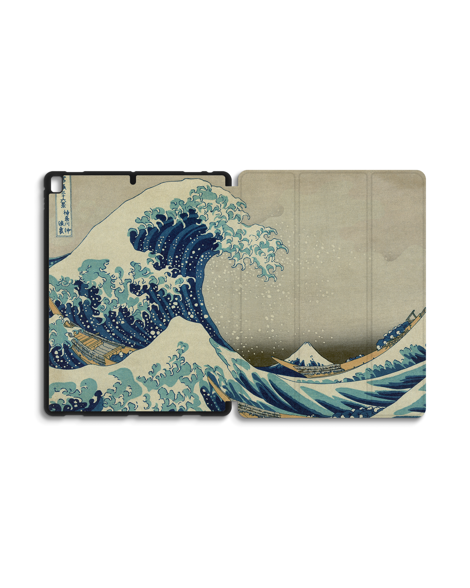 Great Wave Off Kanagawa By Hokusai iPad Hülle mit Stifthalter für Apple iPad Pro 2 12.9'' (2017): Geöffnet Außenansicht