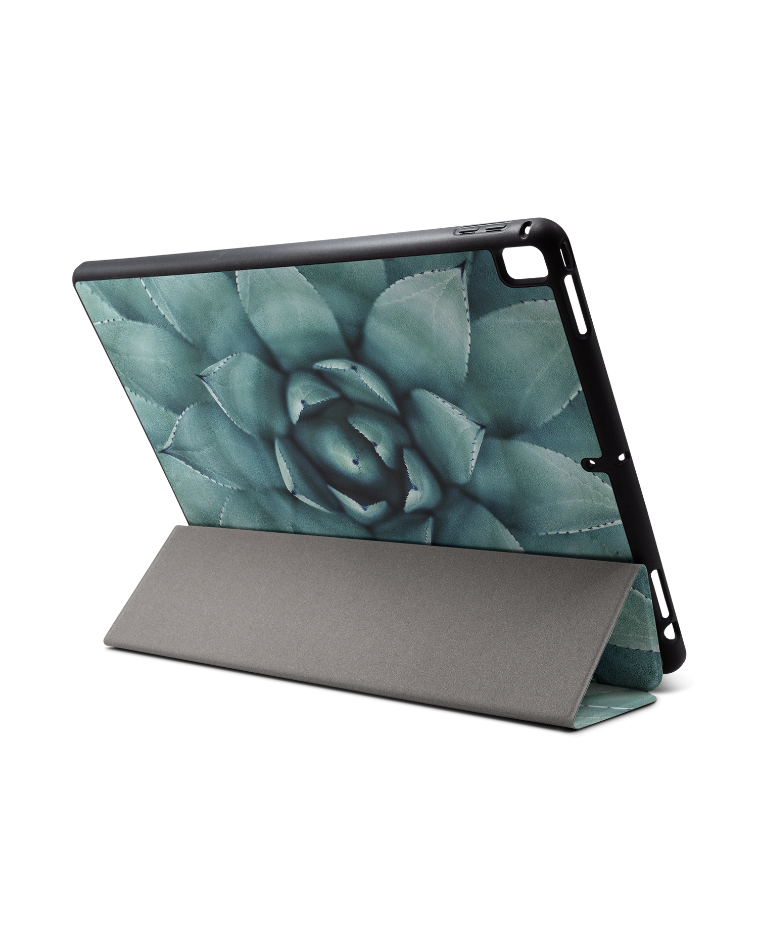 Beautiful Succulent iPad Hülle mit Stifthalter für Apple iPad Pro 2 12.9'' (2017): Aufgestellt im Querformat von hinten