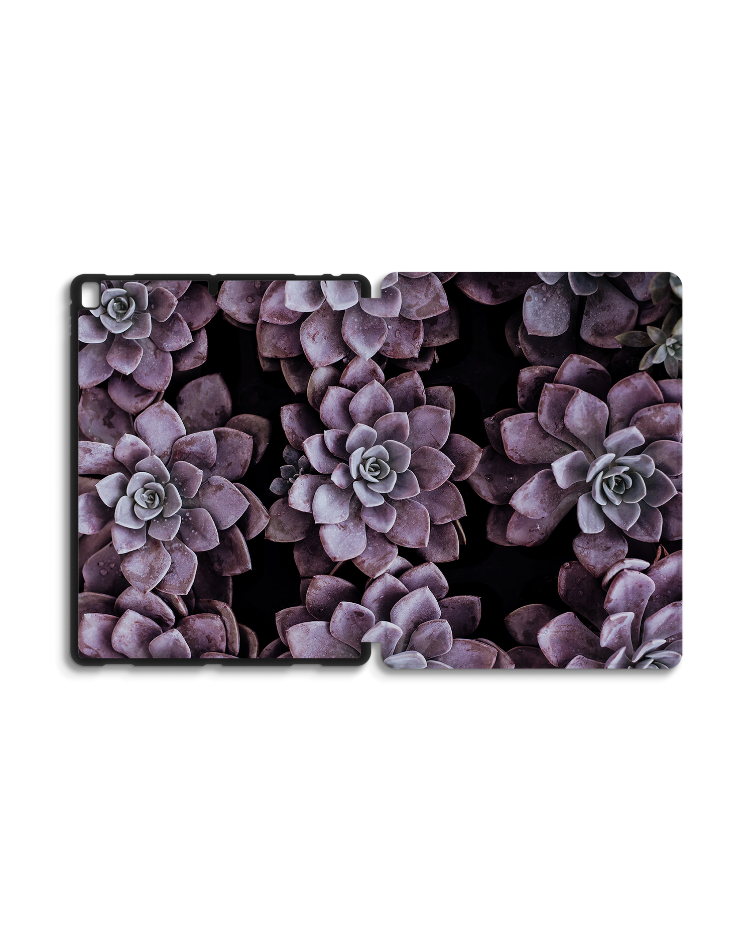 Purple Succulents iPad Hülle mit Stifthalter für Apple iPad Pro 2 12.9'' (2017): Geöffnet Außenansicht