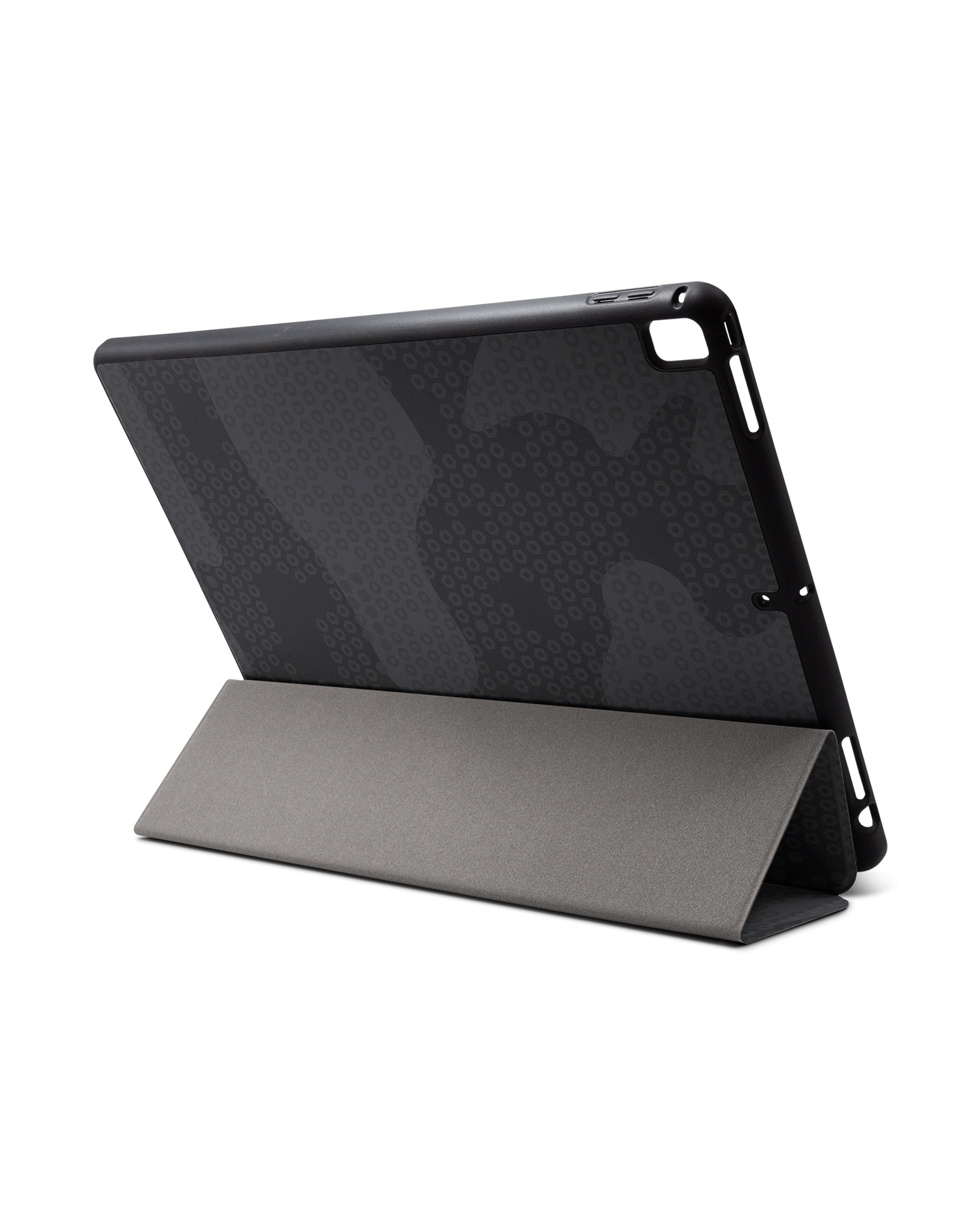Spec Ops Dark iPad Hülle mit Stifthalter für Apple iPad Pro 2 12.9'' (2017): Aufgestellt im Querformat von hinten