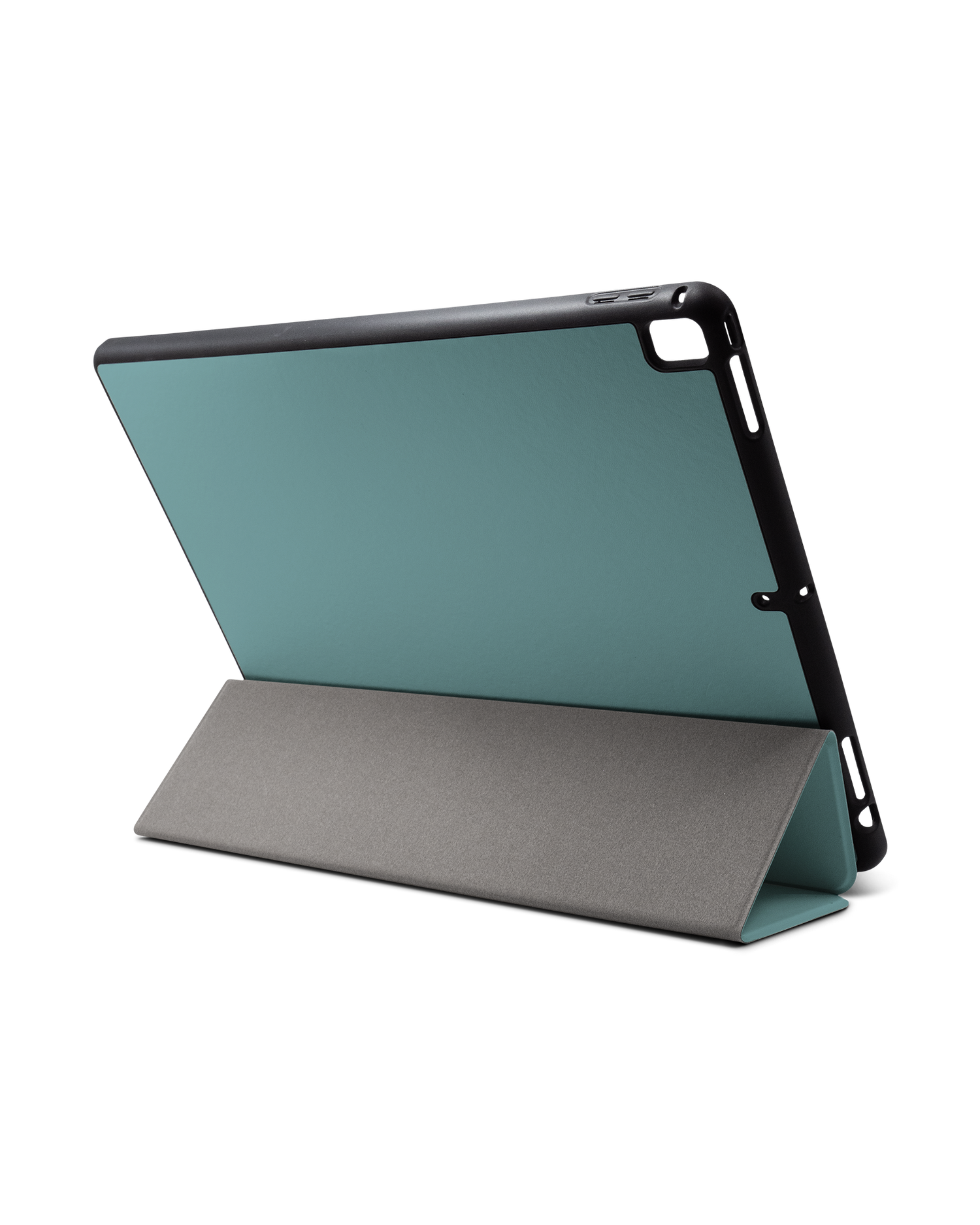 TURQUOISE iPad Hülle mit Stifthalter für Apple iPad Pro 2 12.9'' (2017): Aufgestellt im Querformat von hinten