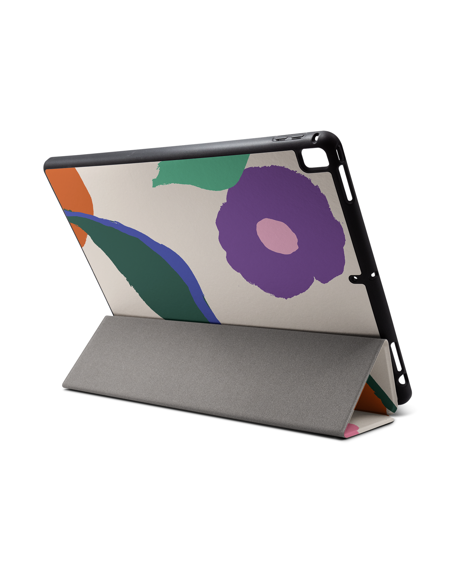 Handpainted Blooms iPad Hülle mit Stifthalter für Apple iPad Pro 2 12.9'' (2017): Aufgestellt im Querformat von hinten
