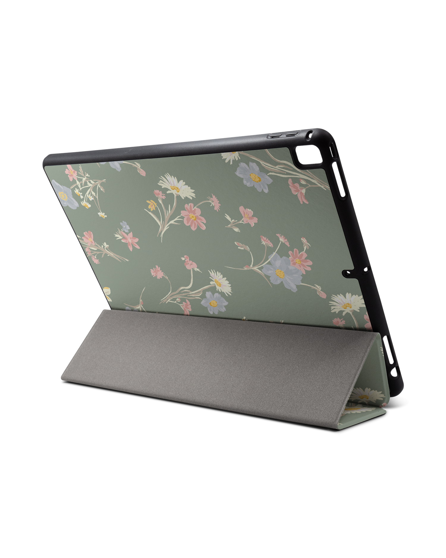 Wild Flower Sprigs iPad Hülle mit Stifthalter für Apple iPad Pro 2 12.9'' (2017): Aufgestellt im Querformat von hinten