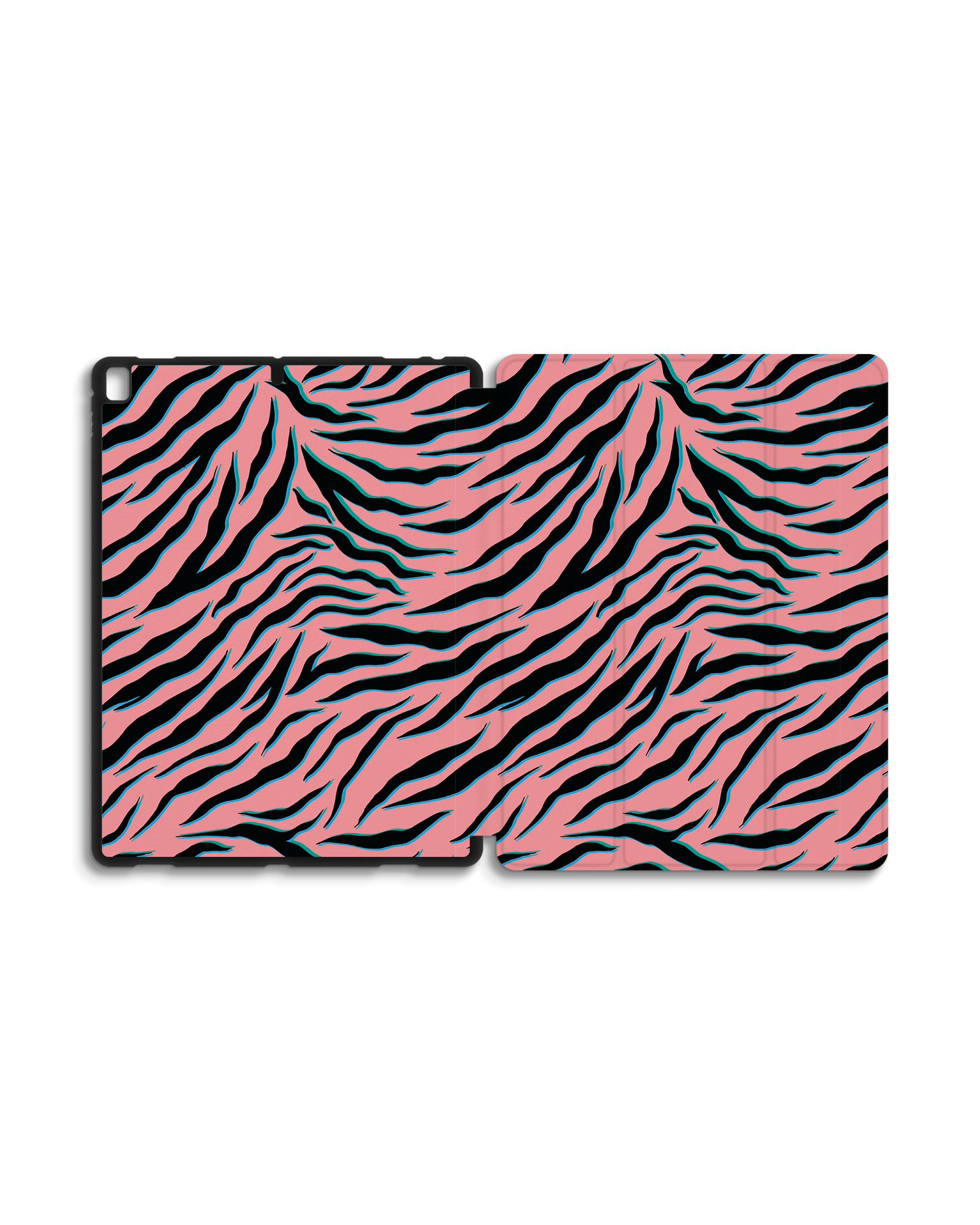 Pink Zebra iPad Hülle mit Stifthalter für Apple iPad Pro 2 12.9'' (2017): Geöffnet Außenansicht