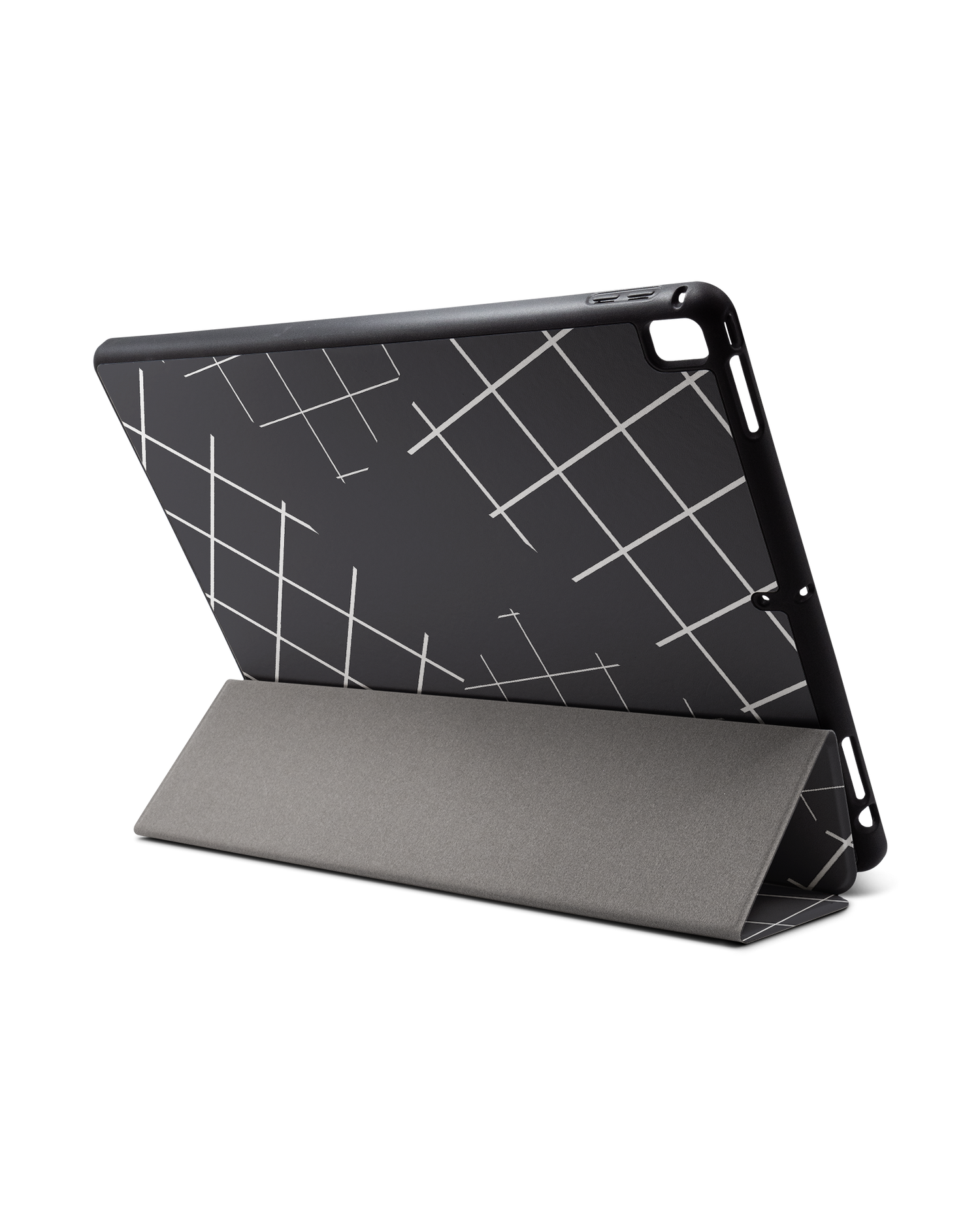 Grids iPad Hülle mit Stifthalter für Apple iPad Pro 2 12.9'' (2017): Aufgestellt im Querformat von hinten
