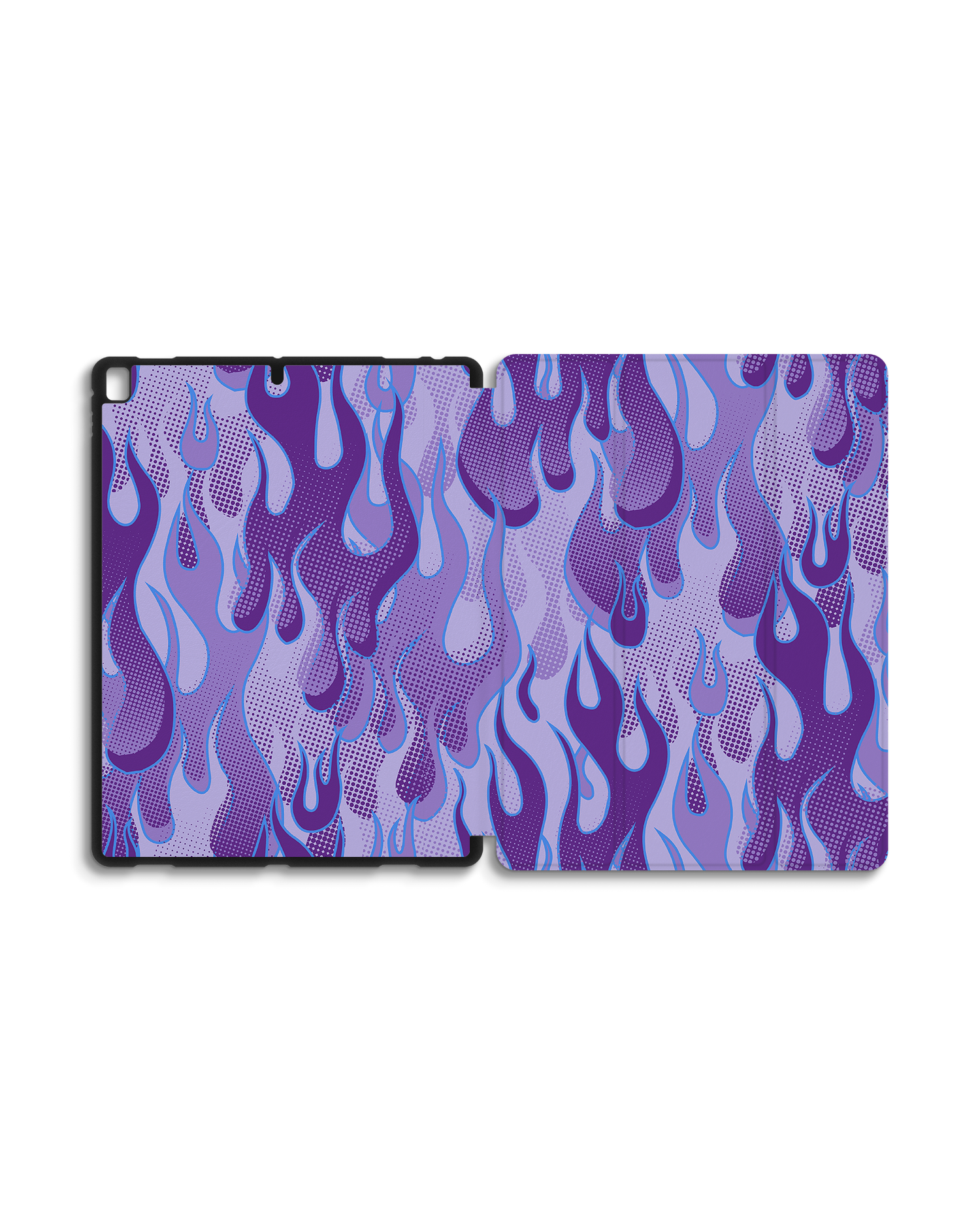 Purple Flames iPad Hülle mit Stifthalter für Apple iPad Pro 2 12.9'' (2017): Geöffnet Außenansicht