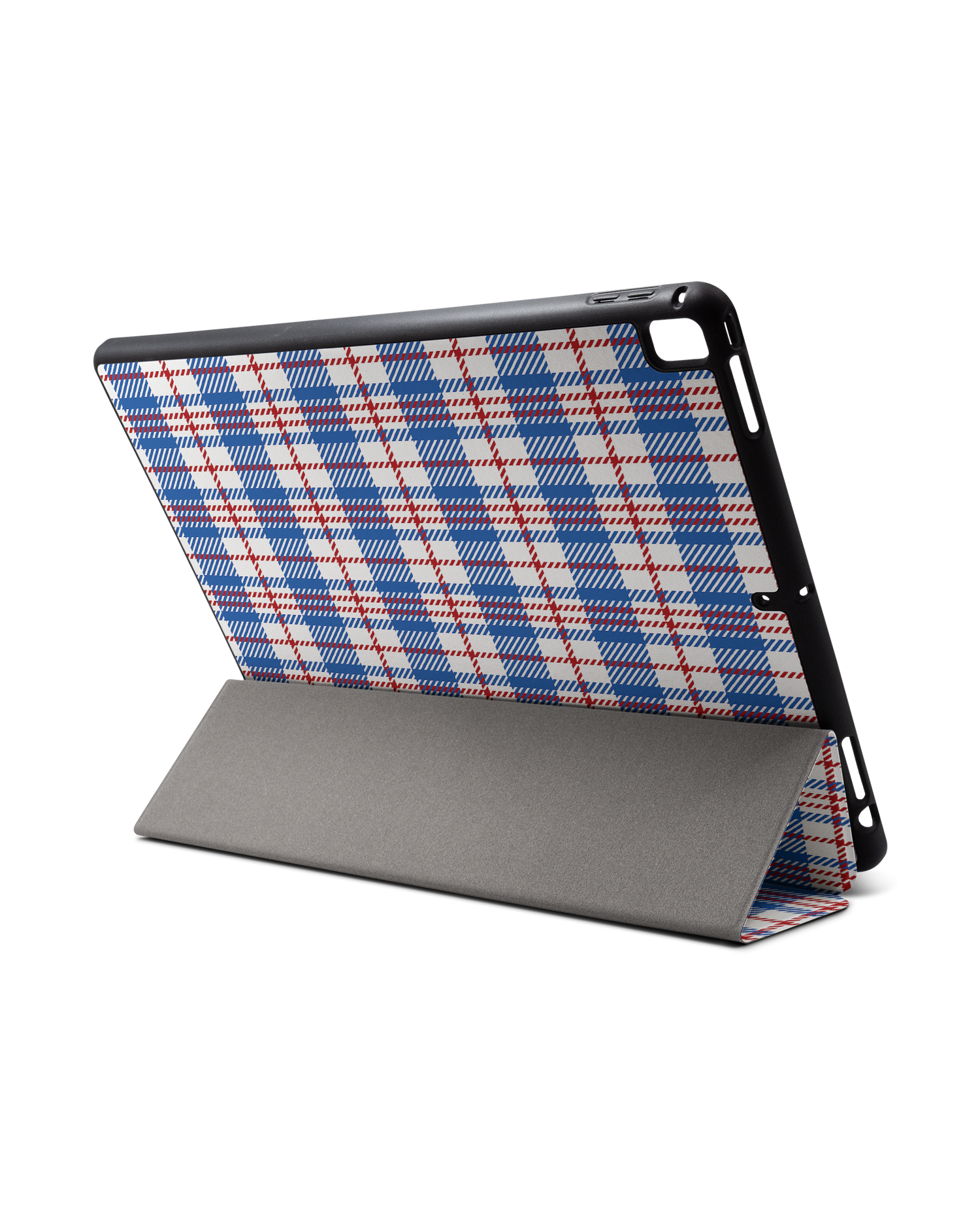 Plaid Market Bag iPad Hülle mit Stifthalter für Apple iPad Pro 2 12.9'' (2017): Aufgestellt im Querformat von hinten