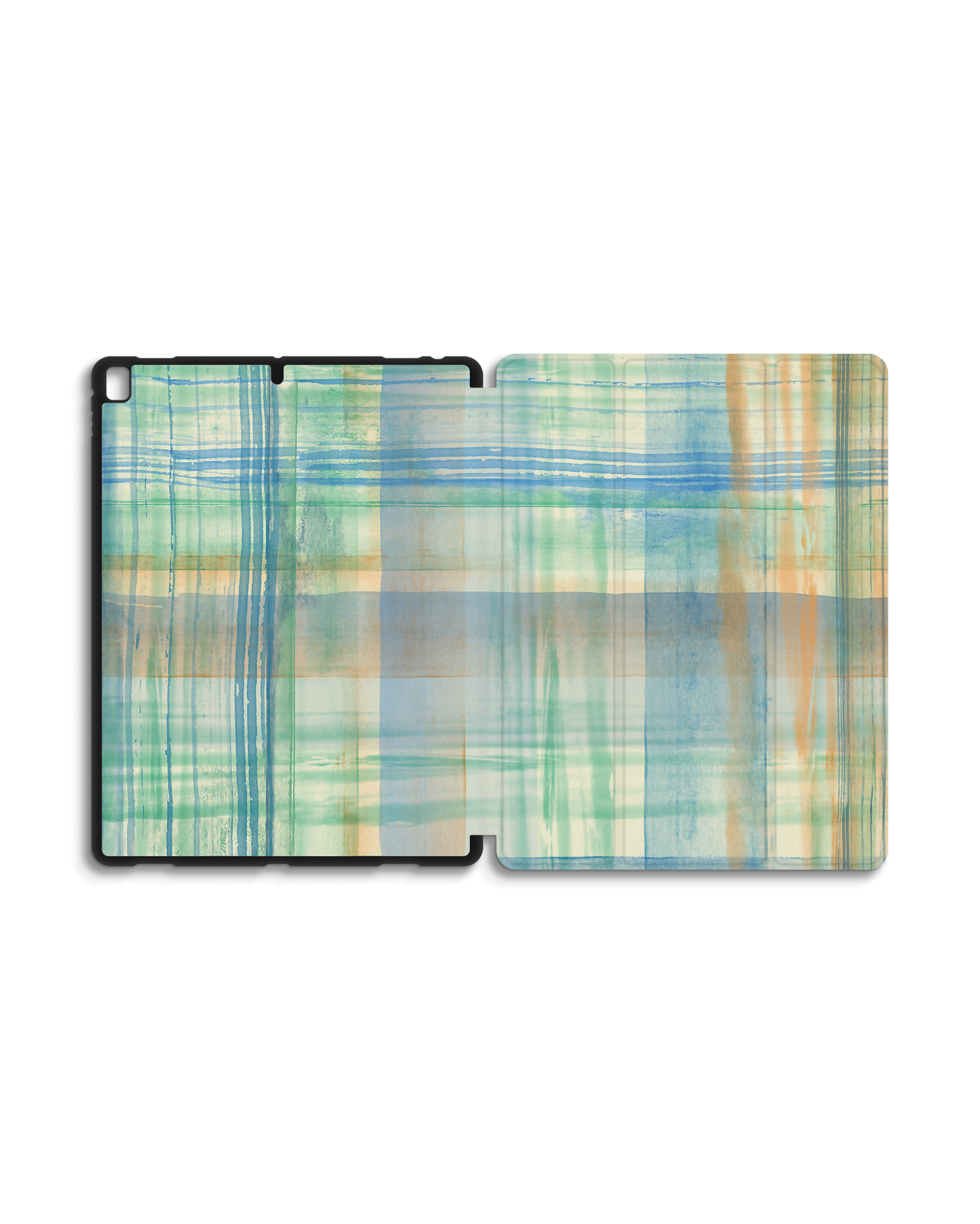 Washed Out Plaid iPad Hülle mit Stifthalter für Apple iPad Pro 2 12.9'' (2017): Geöffnet Außenansicht