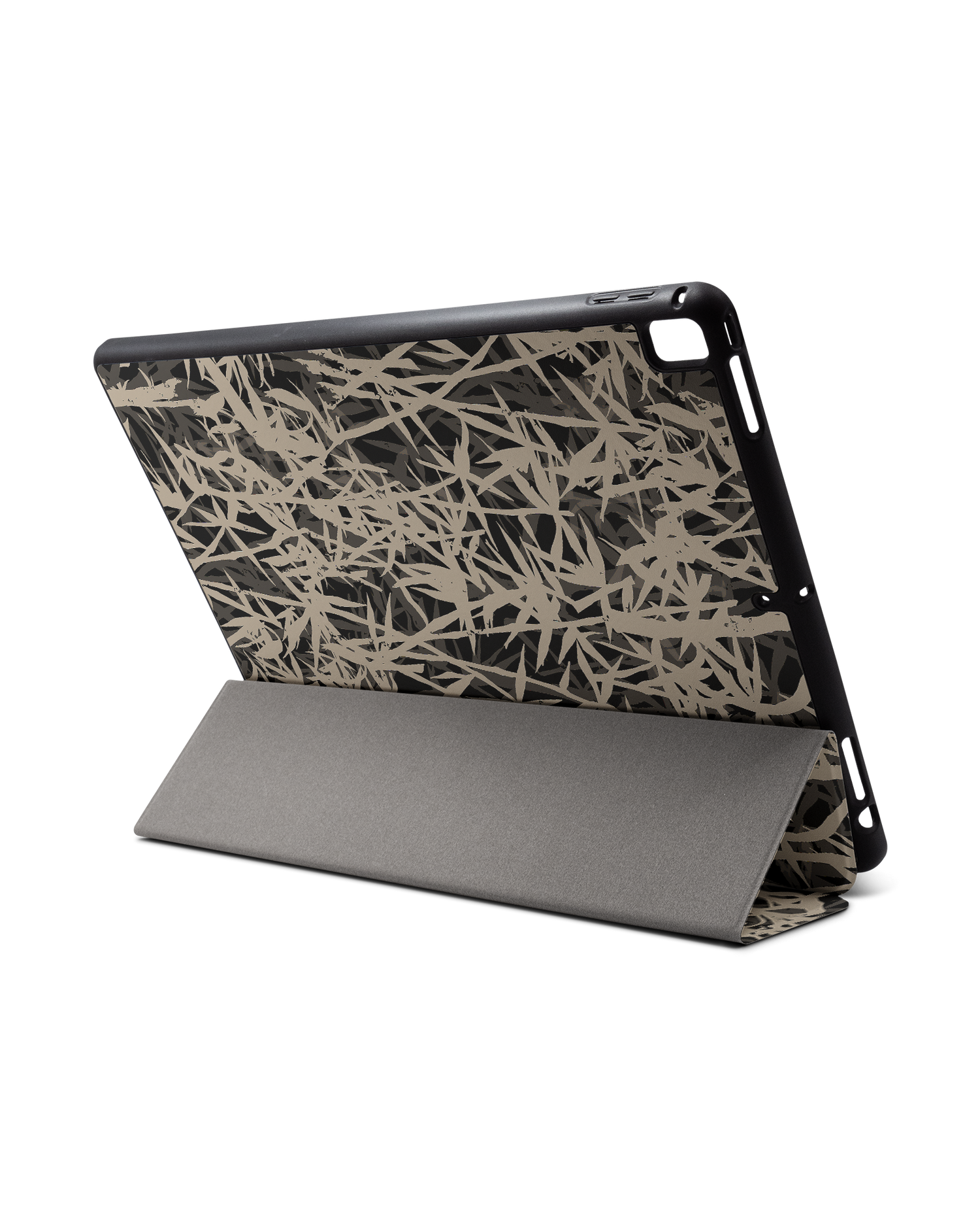 Bamboo Pattern iPad Hülle mit Stifthalter für Apple iPad Pro 2 12.9'' (2017): Aufgestellt im Querformat von hinten
