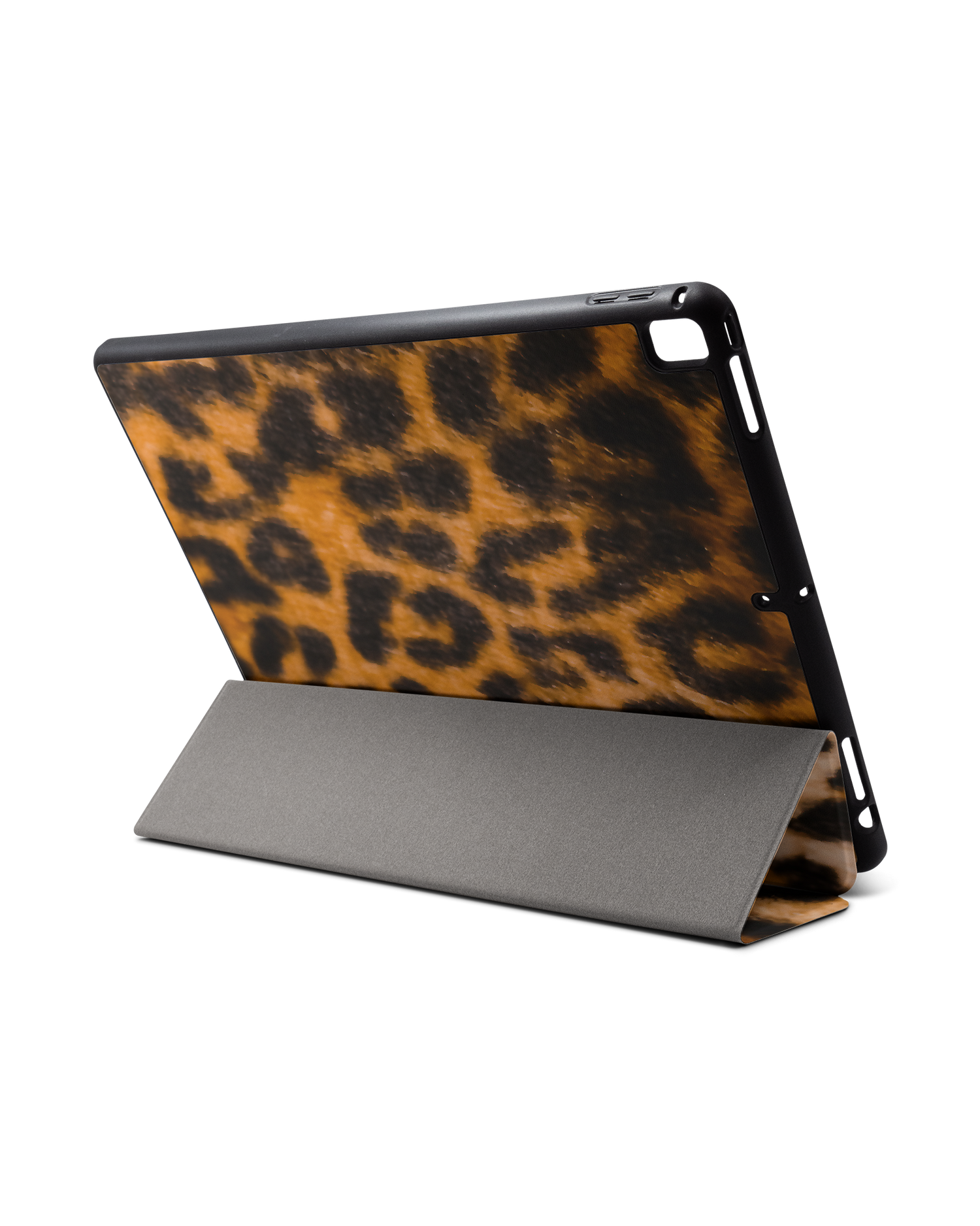 Leopard Pattern iPad Hülle mit Stifthalter für Apple iPad Pro 2 12.9'' (2017): Aufgestellt im Querformat von hinten