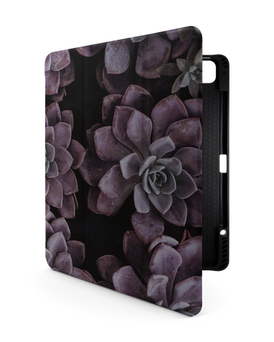 Purple Succulents iPad Hülle mit Stifthalter für Apple iPad Pro 6 12.9" (2022), Apple iPad Pro 5 12.9" (2021), Apple iPad Pro 4 12.9" (2020)