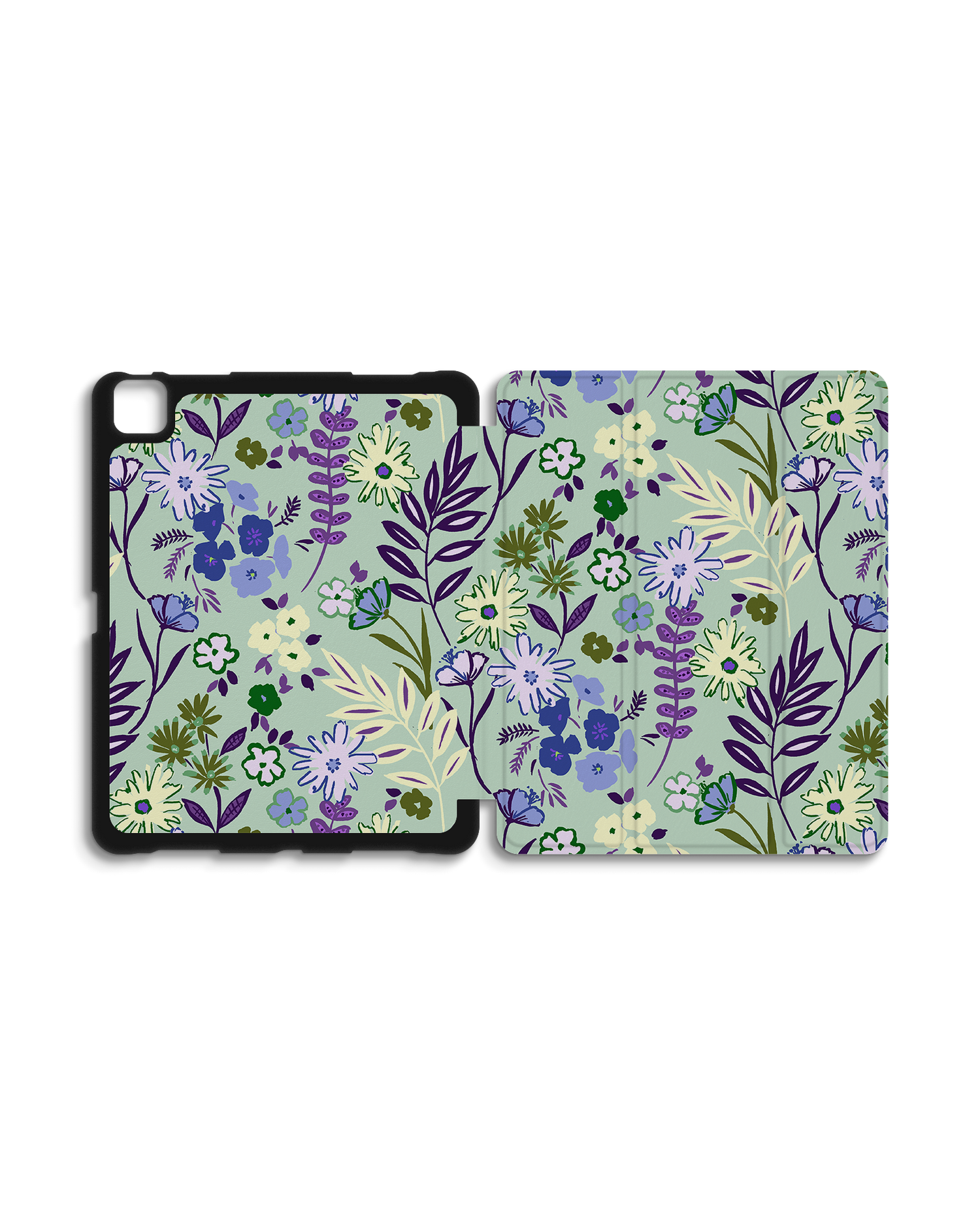 Pretty Purple Flowers iPad Hülle mit Stifthalter für Apple iPad Pro 6 12.9