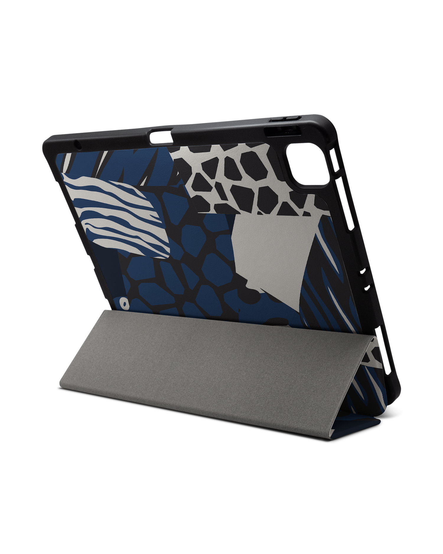 Animal Print Patchwork iPad Hülle mit Stifthalter für Apple iPad Pro 6 12.9